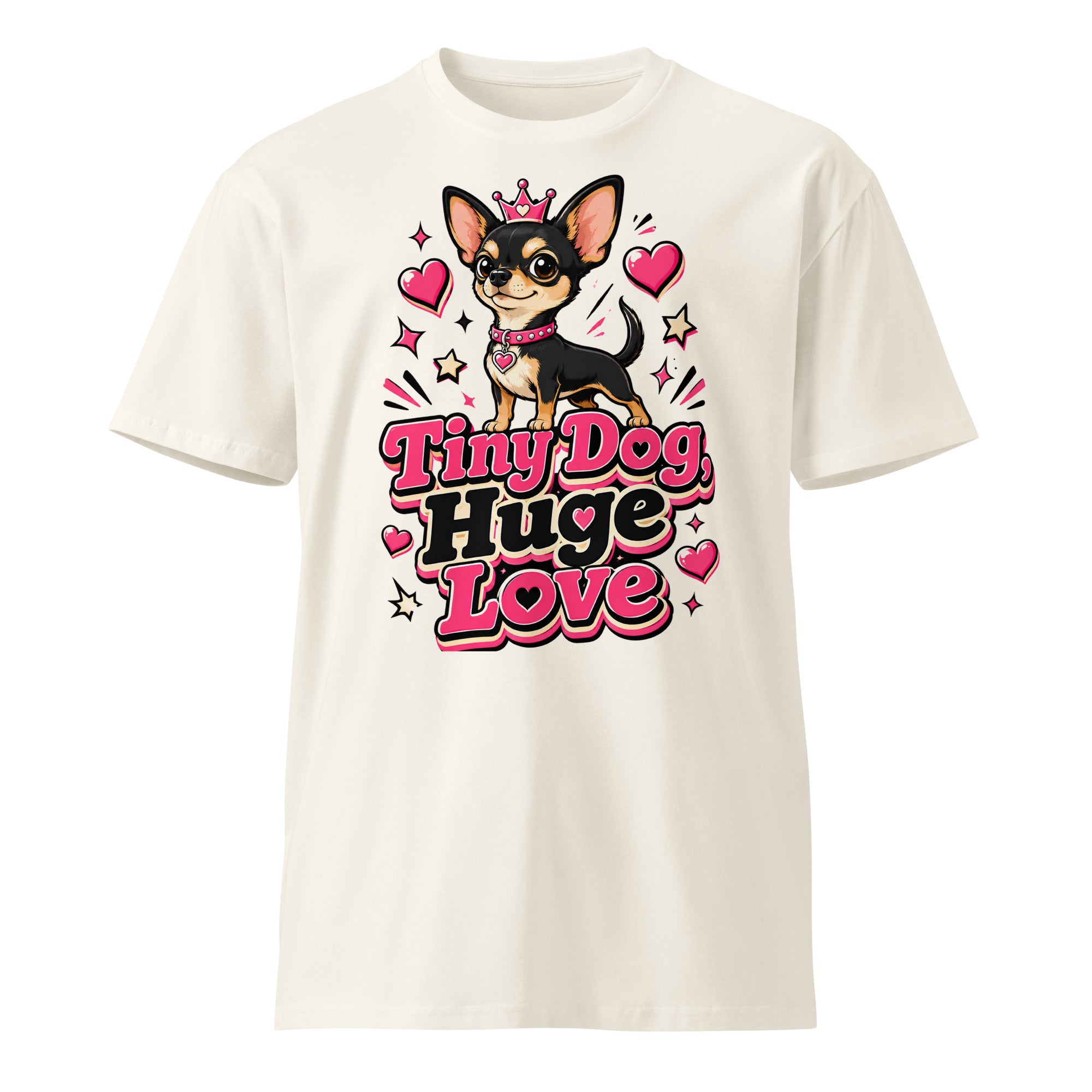 Elite Tiny Dog Huge Love - Premium Luxury Chihuahua Dog Lovers Premium T-shirt by printfluence.net