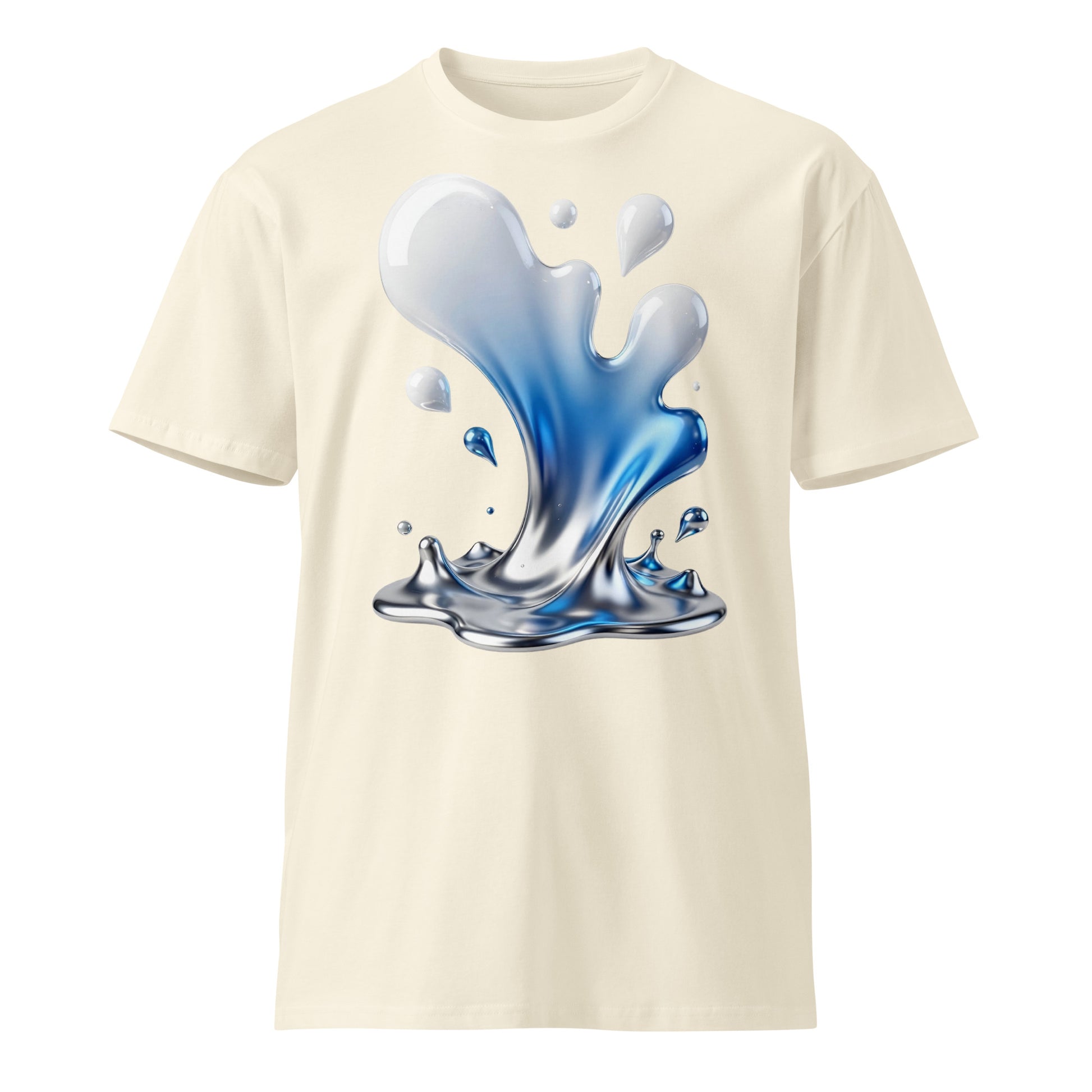 Unisex premium t-shirt - Liquid Silver Splash T-Shirt – Unisex Premium Drip Effect Tee by printfluence.net