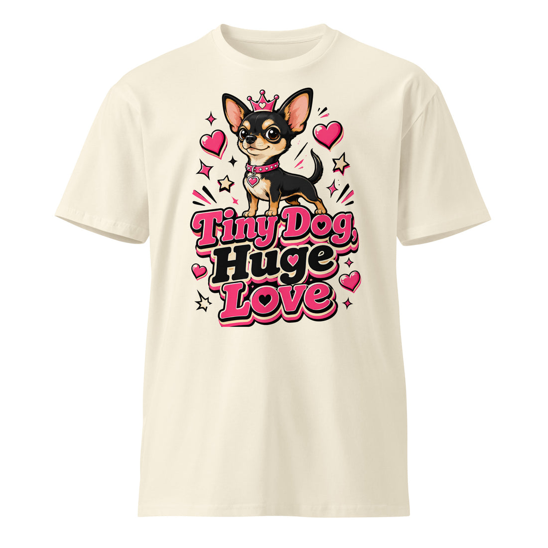 Elite Tiny Dog Huge Love - Premium Luxury Chihuahua Dog Lovers Premium T-shirt by printfluence.net