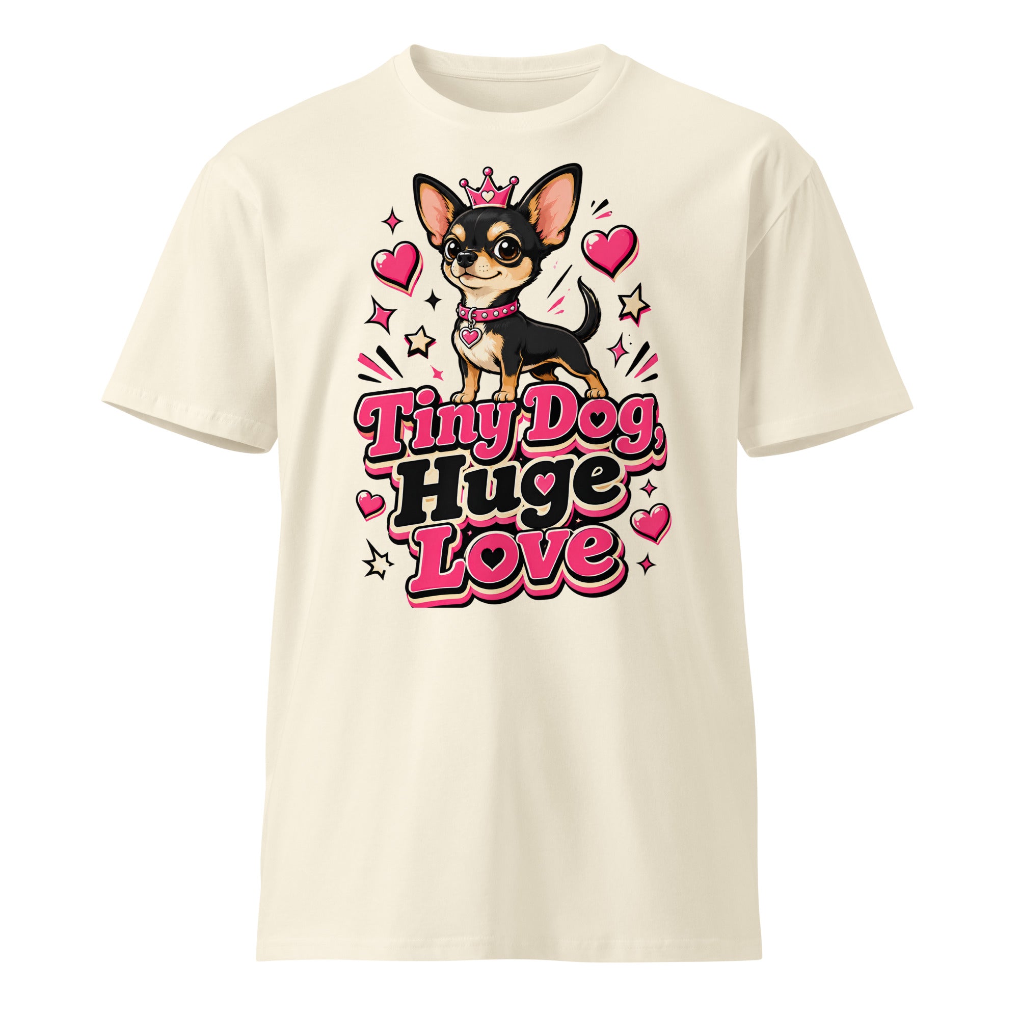 Elite Tiny Dog Huge Love - Premium Luxury Chihuahua Dog Lovers Premium T-shirt by printfluence.net
