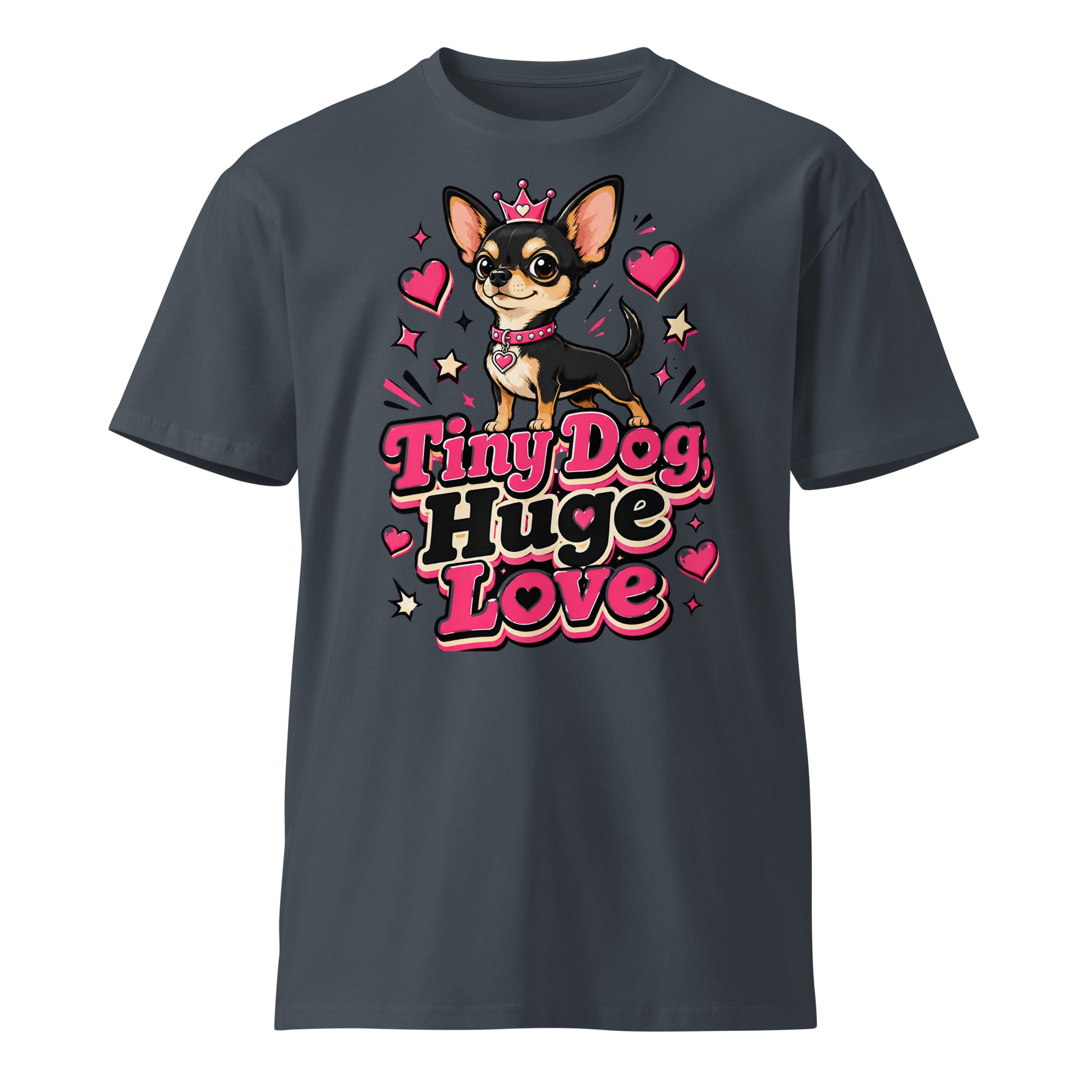 Elite Tiny Dog Huge Love - Premium Luxury Chihuahua Dog Lovers Premium T-shirt by printfluence.net