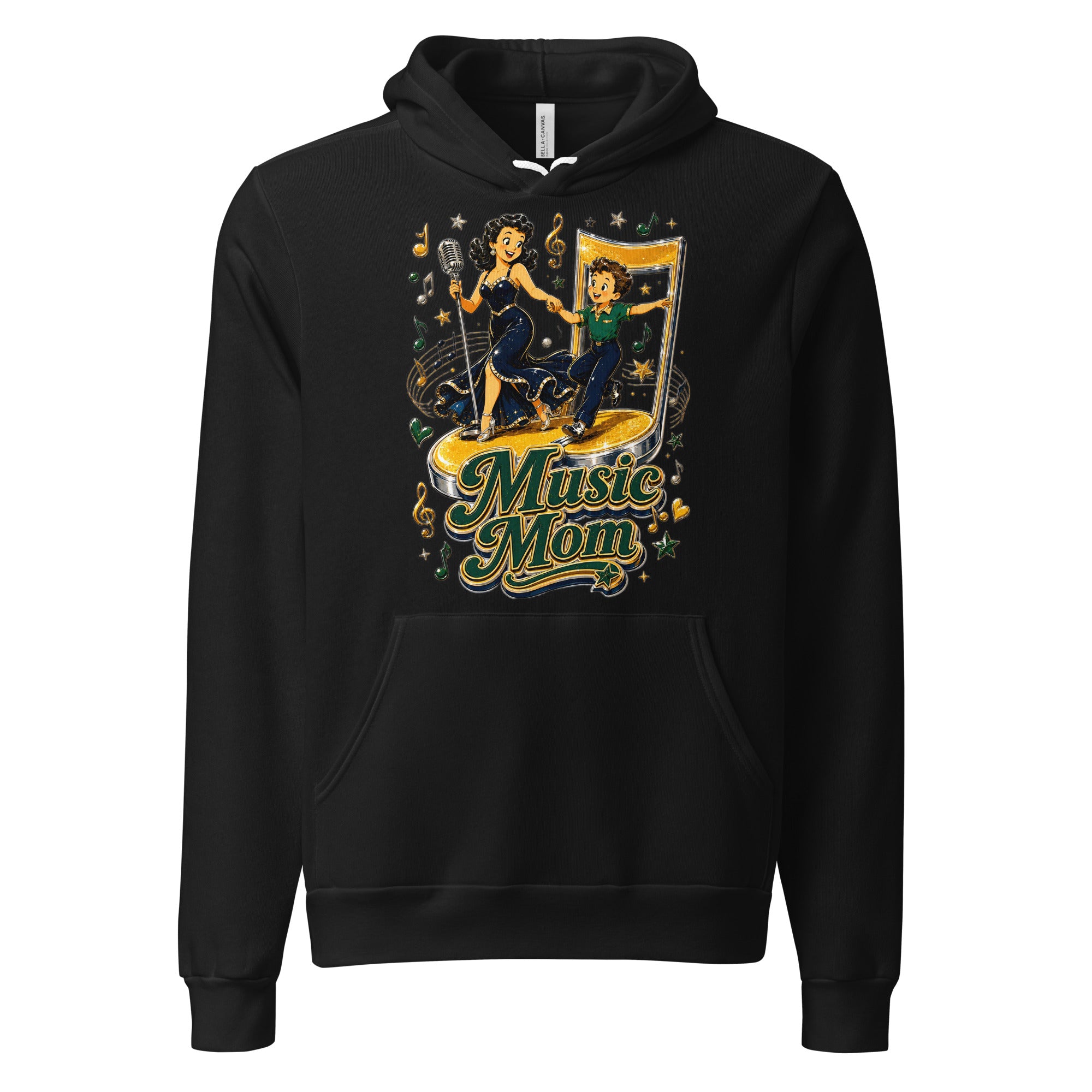 Elite Music Mom - Premium Mother's Day Luxury Retro Hoodie by printfluence.net
