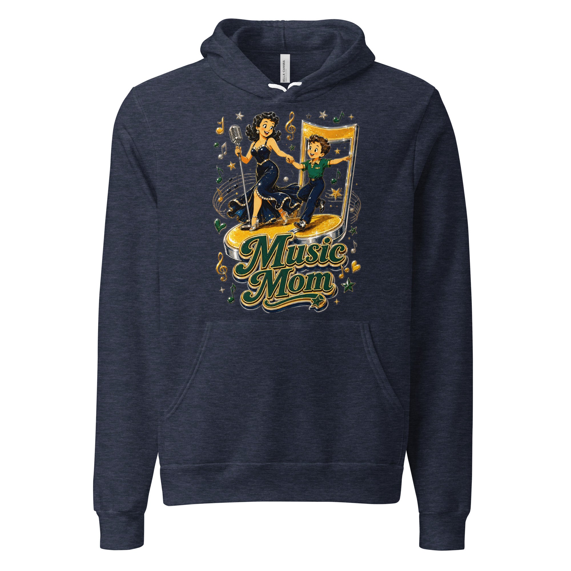 Elite Music Mom - Premium Mother's Day Luxury Retro Hoodie by printfluence.net