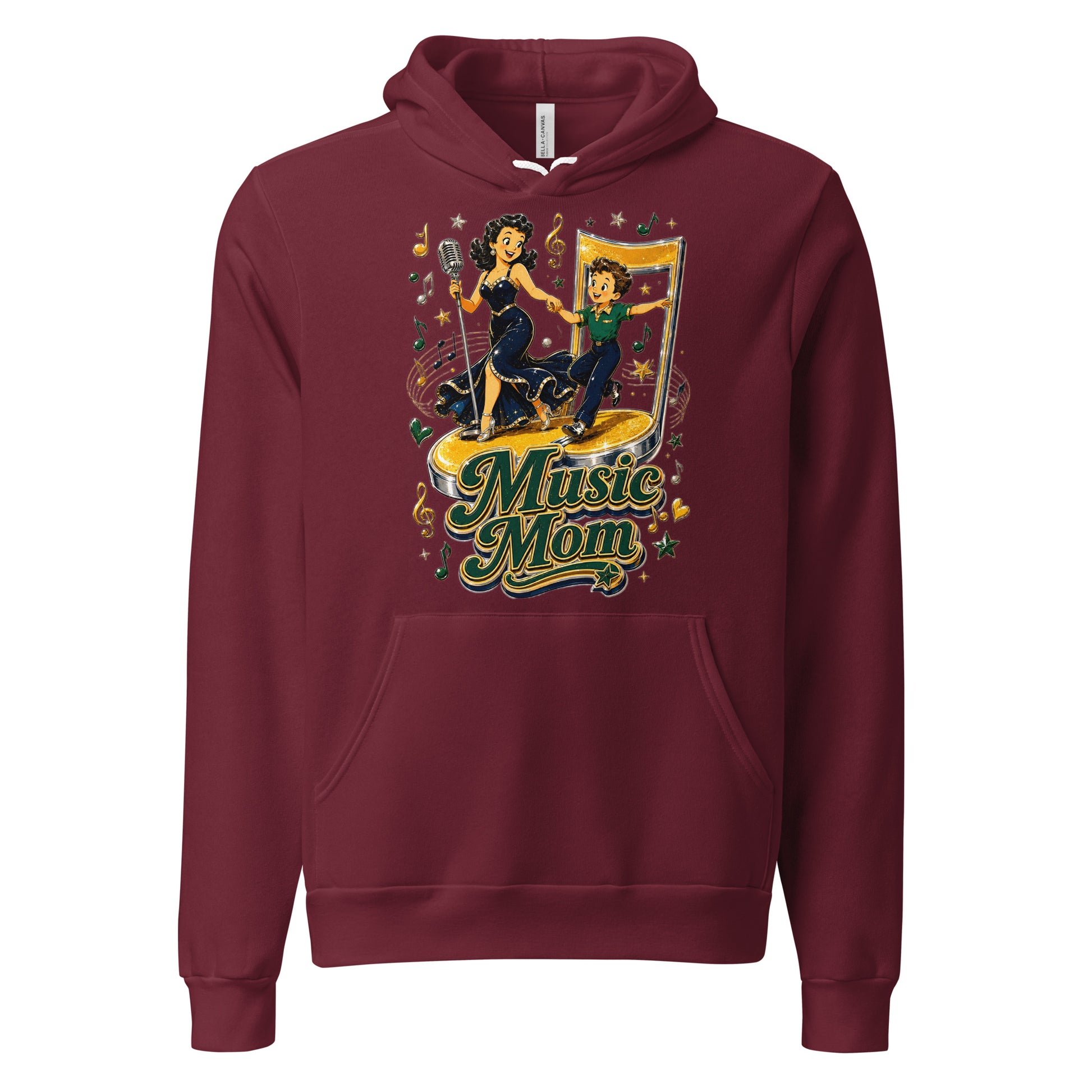 Elite Music Mom - Premium Mother's Day Luxury Retro Hoodie by printfluence.net