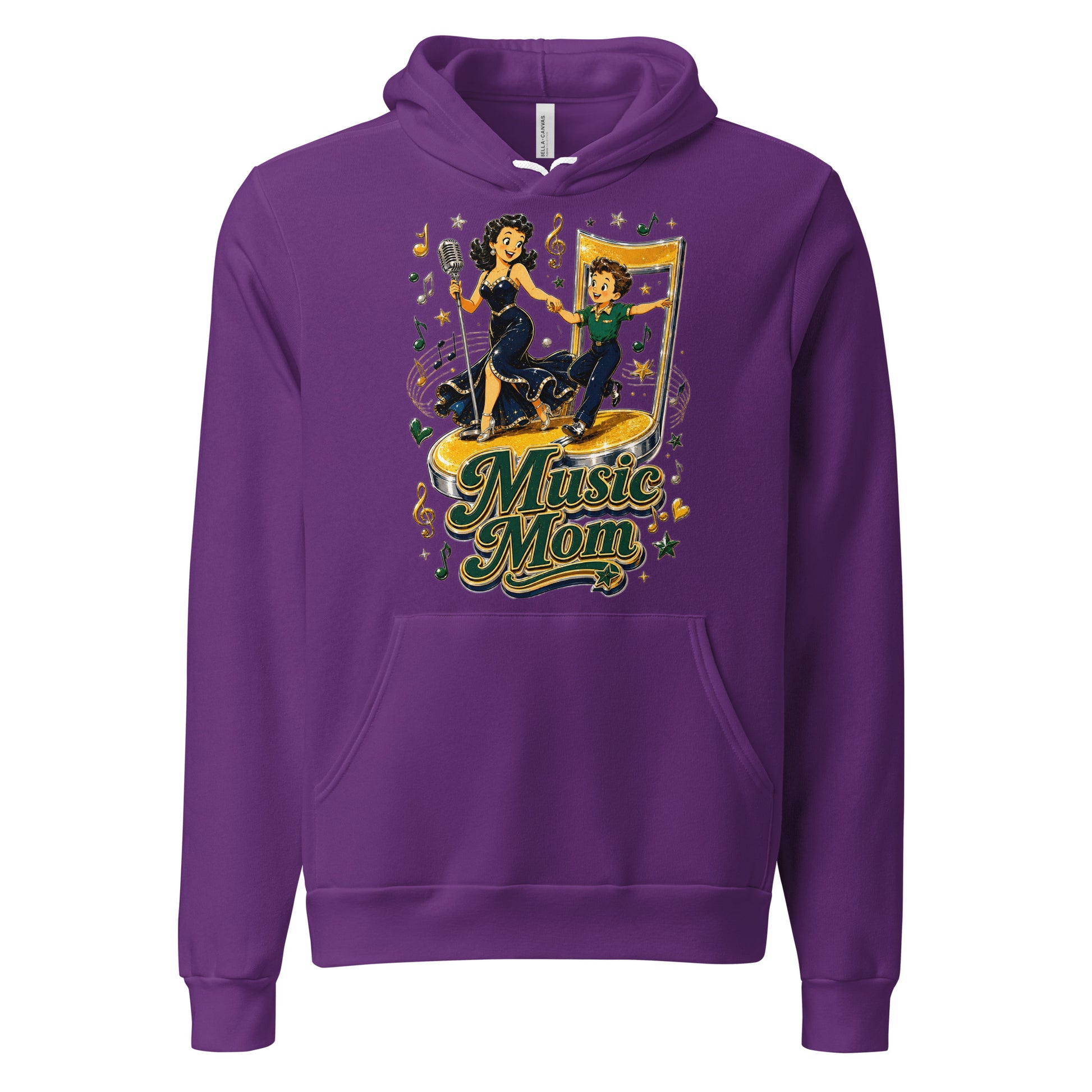 Elite Music Mom - Premium Mother's Day Luxury Retro Hoodie by printfluence.net