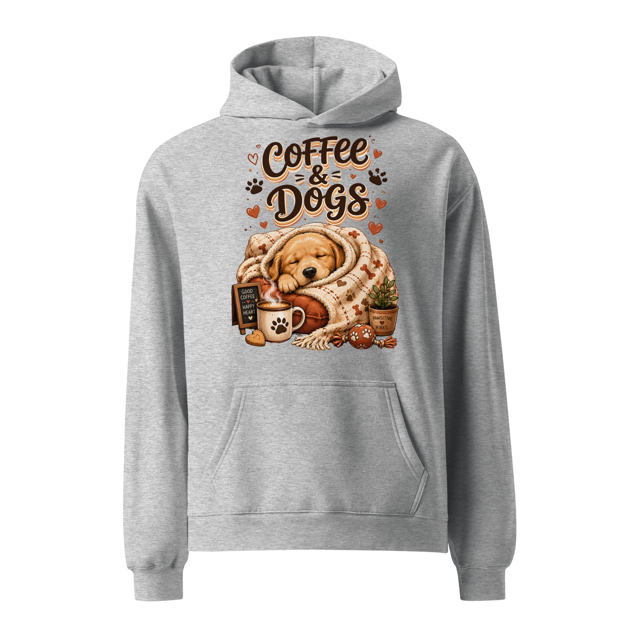 Elite Coffee And Dogs - Premium Luxury Golden Retriever Dog Lovers Oversized Hoodie by printfluence.net