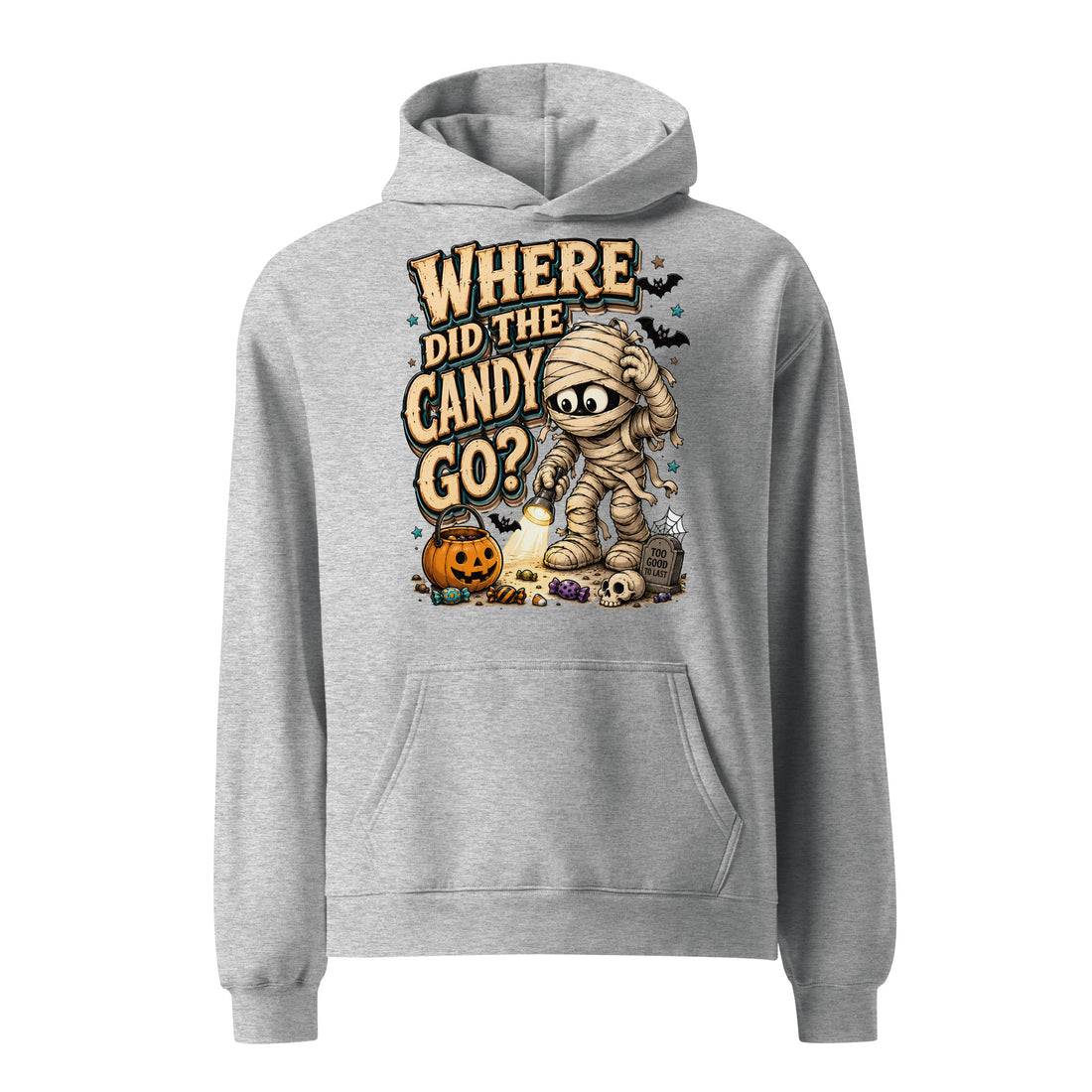 Where Did The Candy Go Oversized Hoodie - Cute Horror & Mystery Pullover by printfluence.net