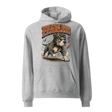 Pitbull Lovers Unisex Oversized Hoodie Fearless by printfluence.net