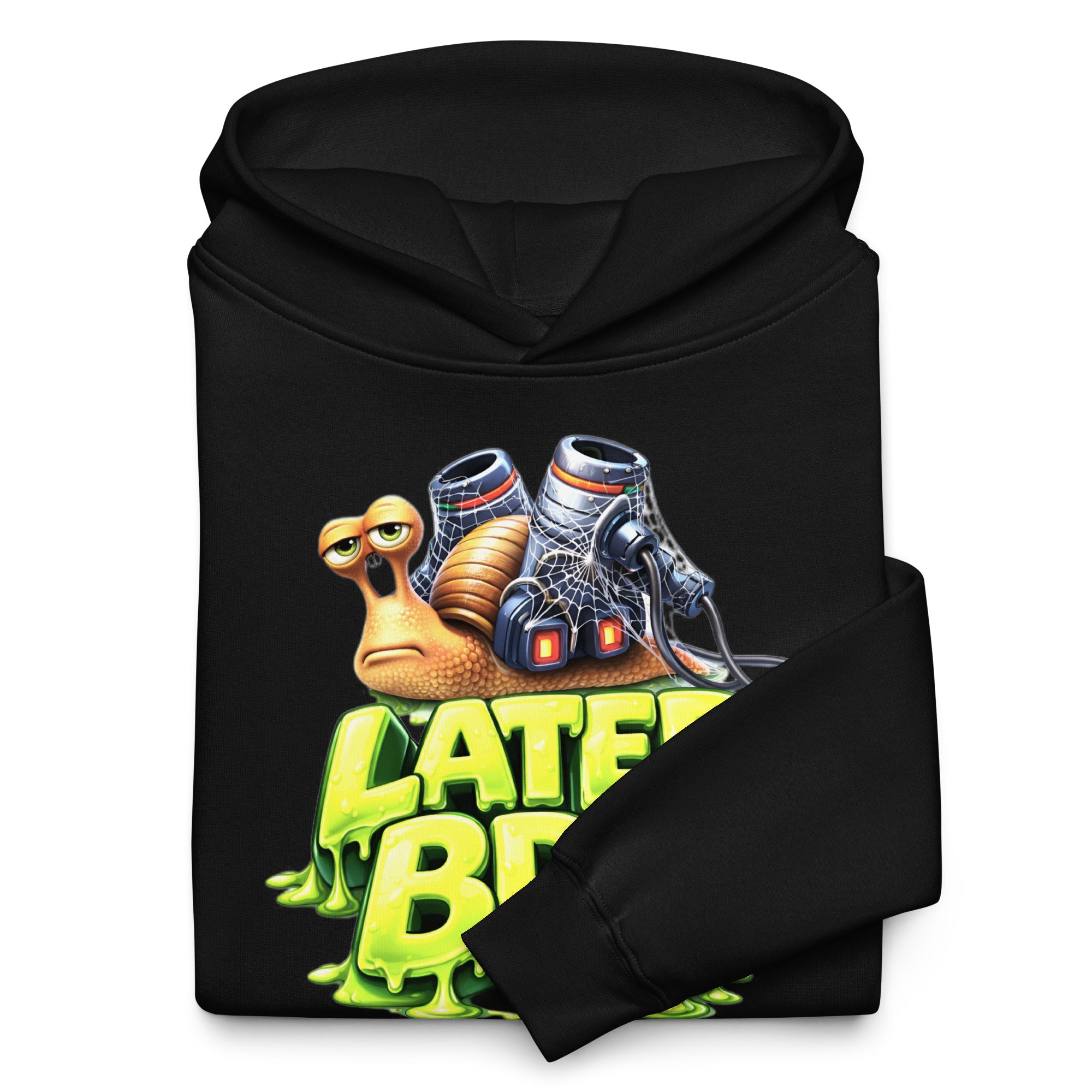 Unisex oversized hoodie - Later Bro: The Ultimate Chill Snail Unisex Oversized Hoodie 🐌💨 by printfluence.net