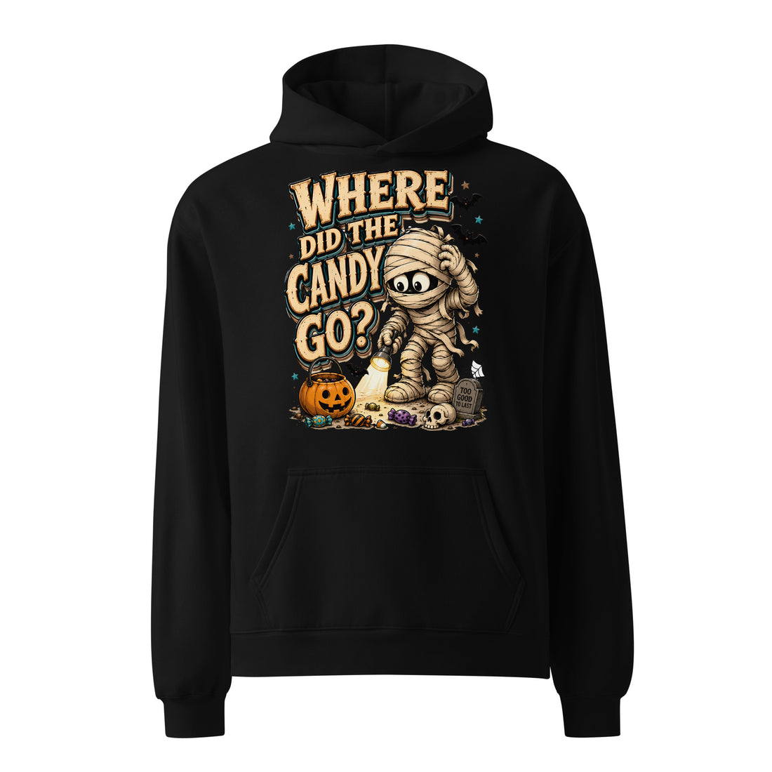 Where Did The Candy Go Oversized Hoodie - Cute Horror & Mystery Pullover by printfluence.net