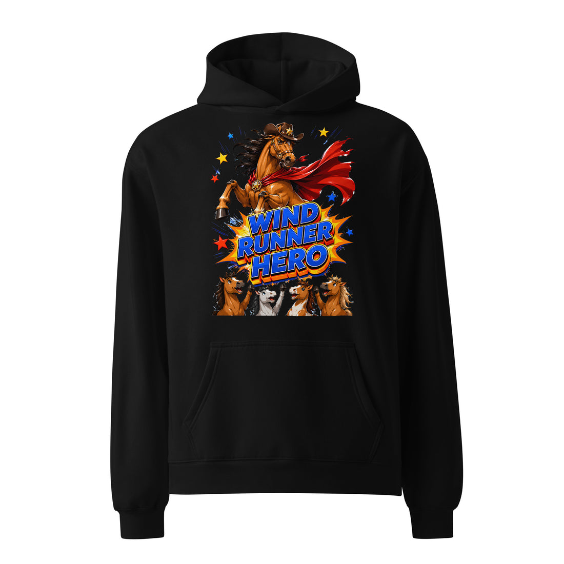Wind Runner Hero Oversized Hoodie | Premium Horse Lovers Gift by printfluence.net