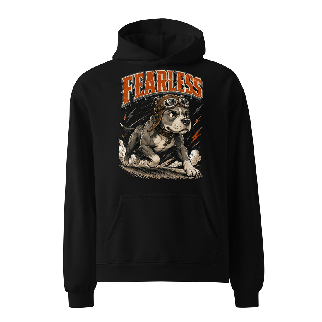 Pitbull Lovers Unisex Oversized Hoodie Fearless by printfluence.net