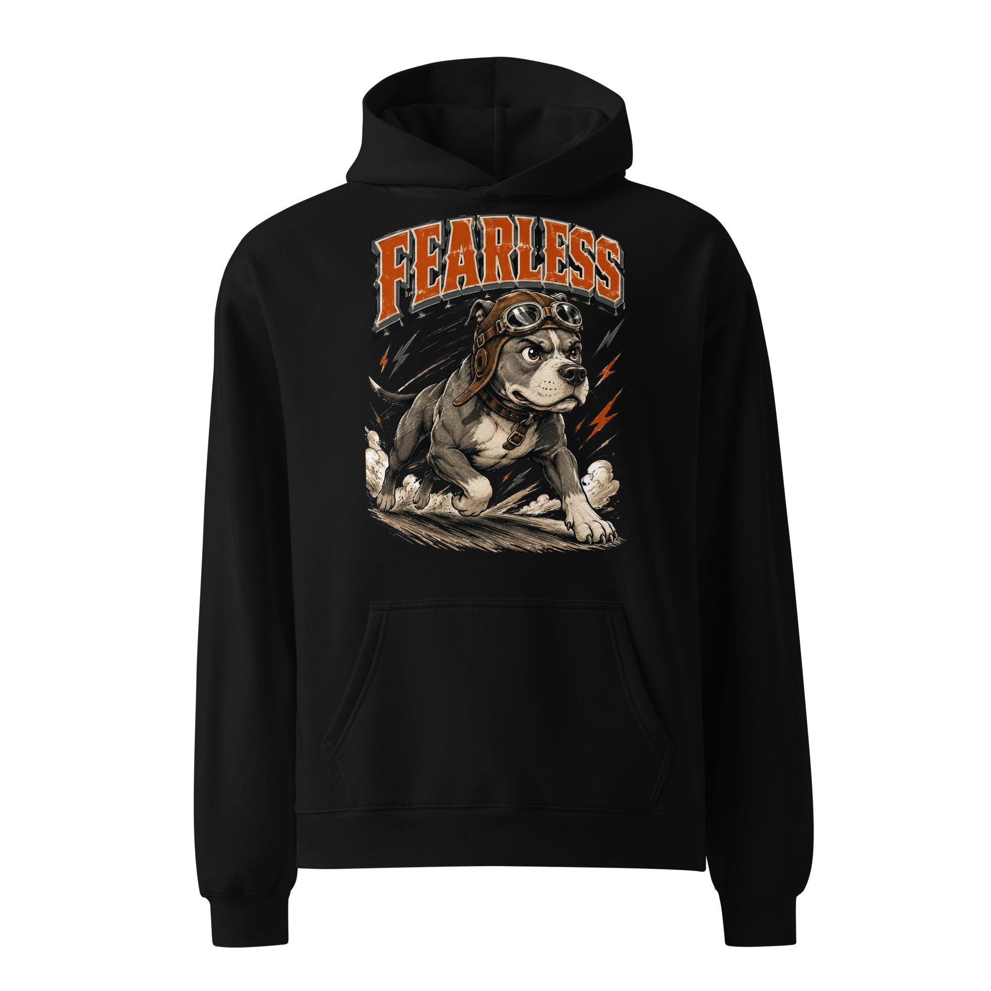 Pitbull Lovers Unisex Oversized Hoodie Fearless by printfluence.net