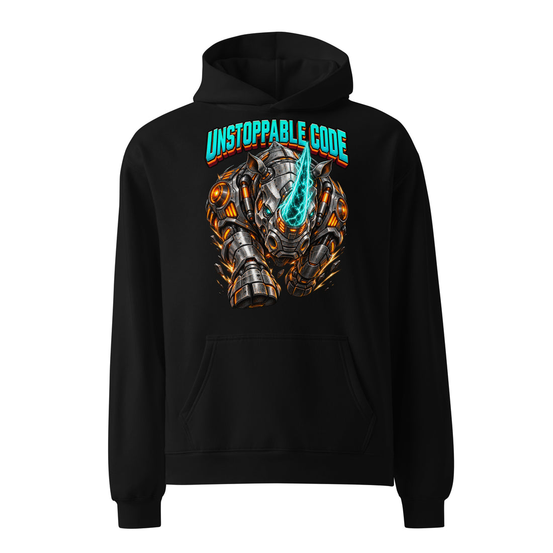 Cyberpunk Animals Lovers | Unisex Oversized Hoodie — UNSTOPPABLE CODE by printfluence