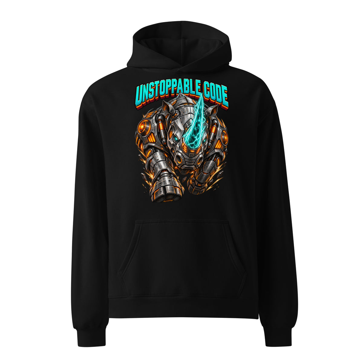 Cyberpunk Animals Lovers | Unisex Oversized Hoodie — UNSTOPPABLE CODE by printfluence