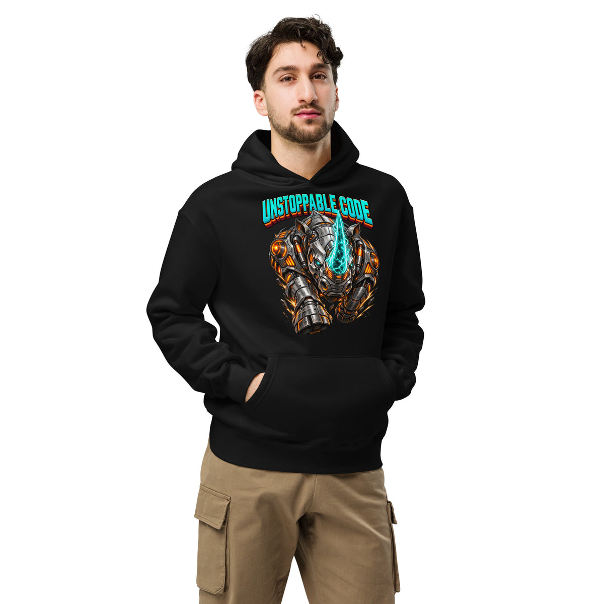 Cyberpunk Animals Lovers | Unisex Oversized Hoodie — UNSTOPPABLE CODE by printfluence