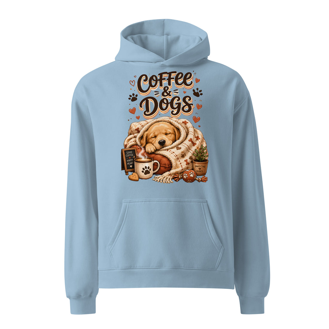 Elite Coffee And Dogs - Premium Luxury Golden Retriever Dog Lovers Oversized Hoodie by printfluence.net
