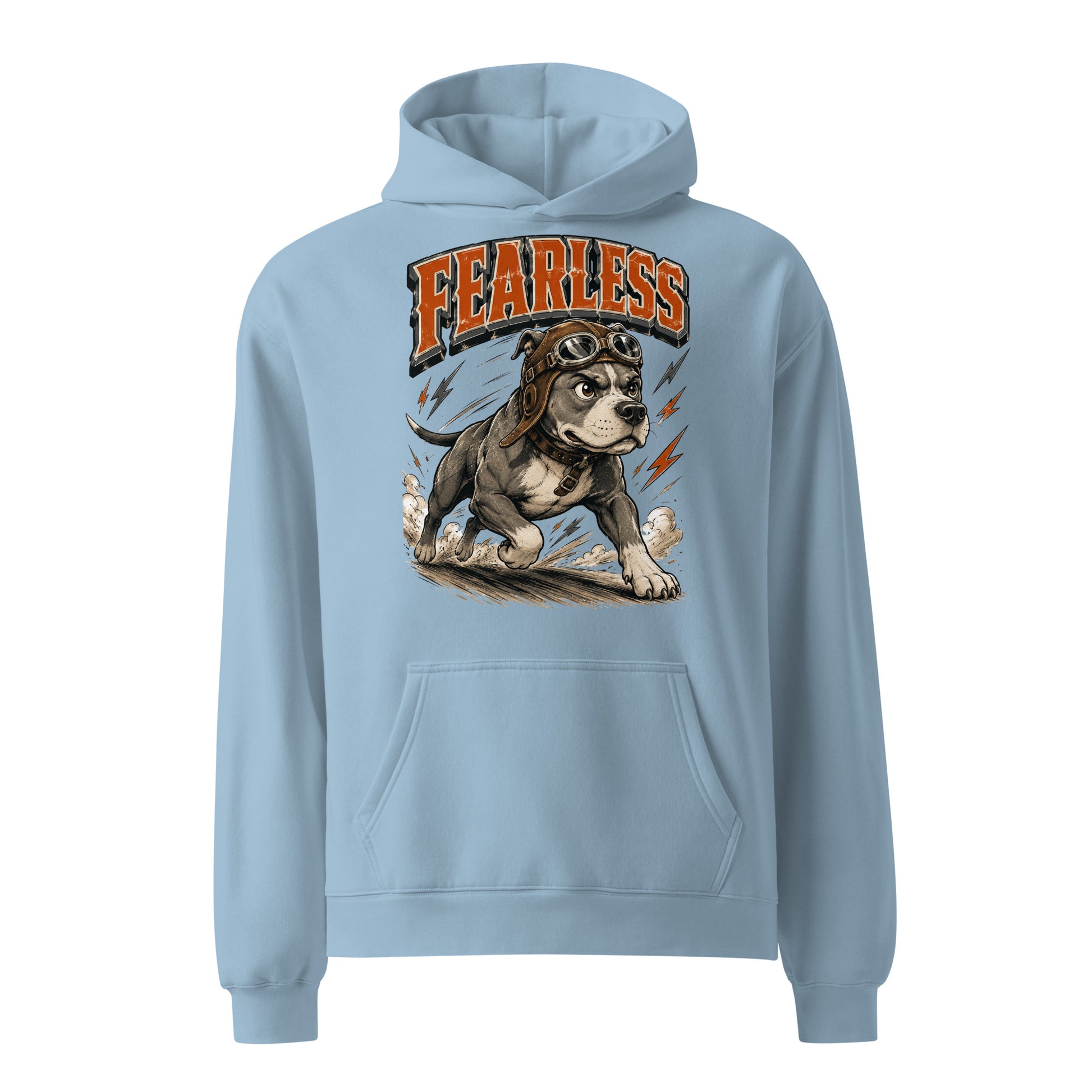 Pitbull Lovers Unisex Oversized Hoodie Fearless by printfluence.net