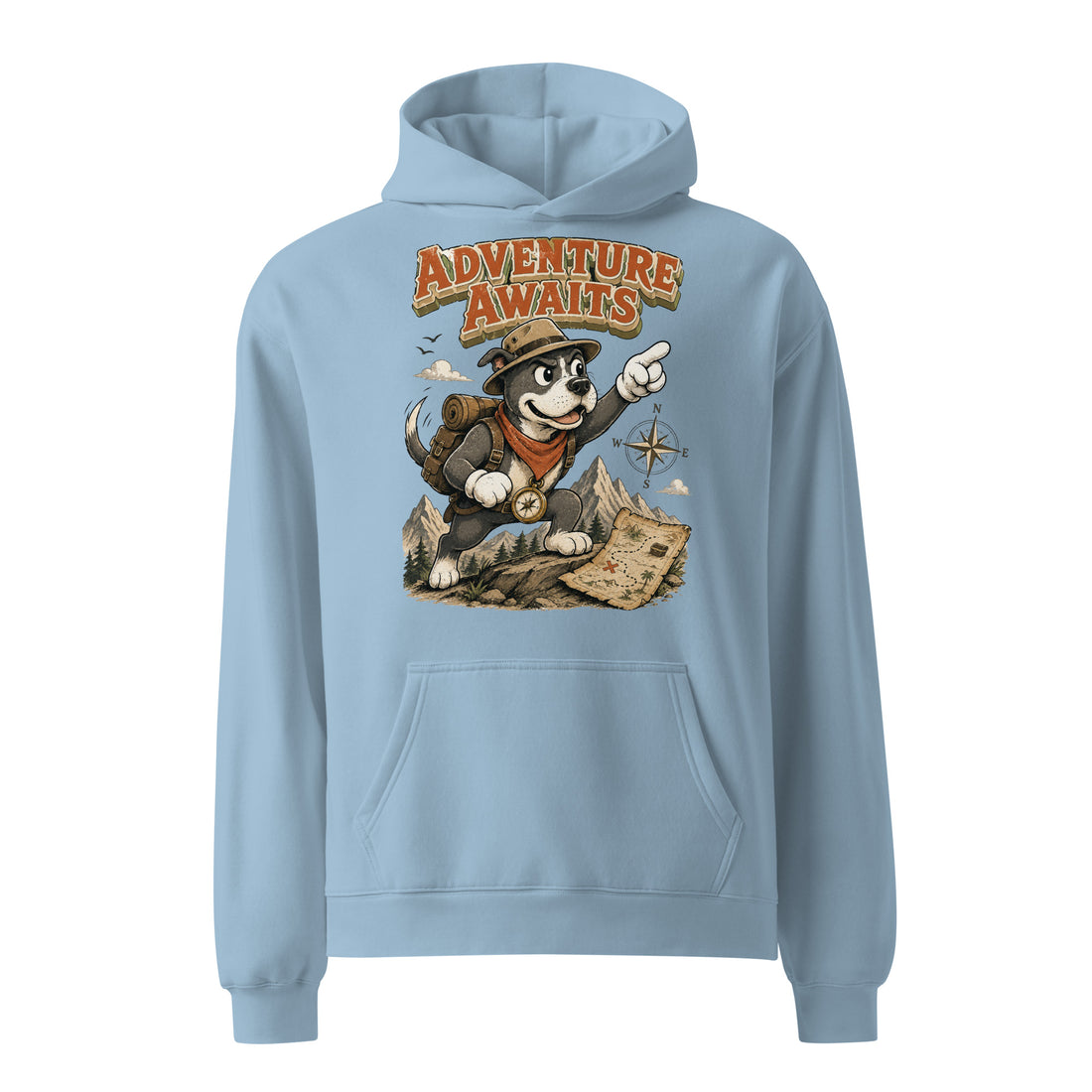 Pitbull Lovers | Unisex Organic Cotton T-Shirt - Adventure Awaits Explorer Dog by printfluence.net