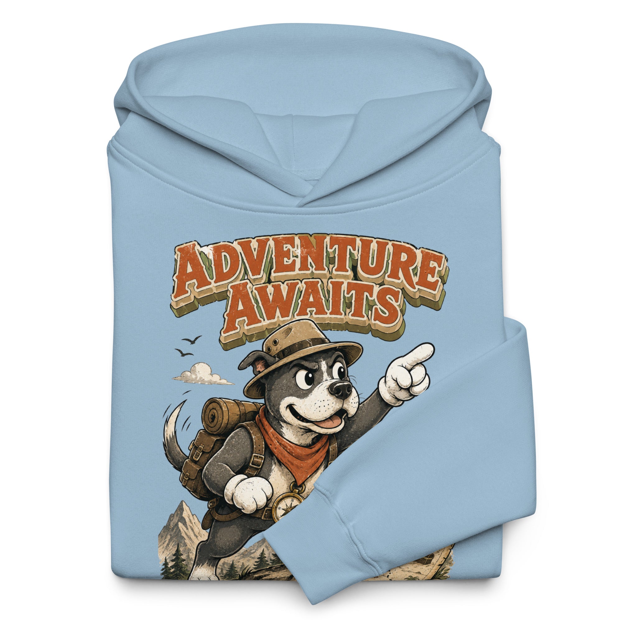 Pitbull Lovers | Unisex Organic Cotton T-Shirt - Adventure Awaits Explorer Dog by printfluence.net