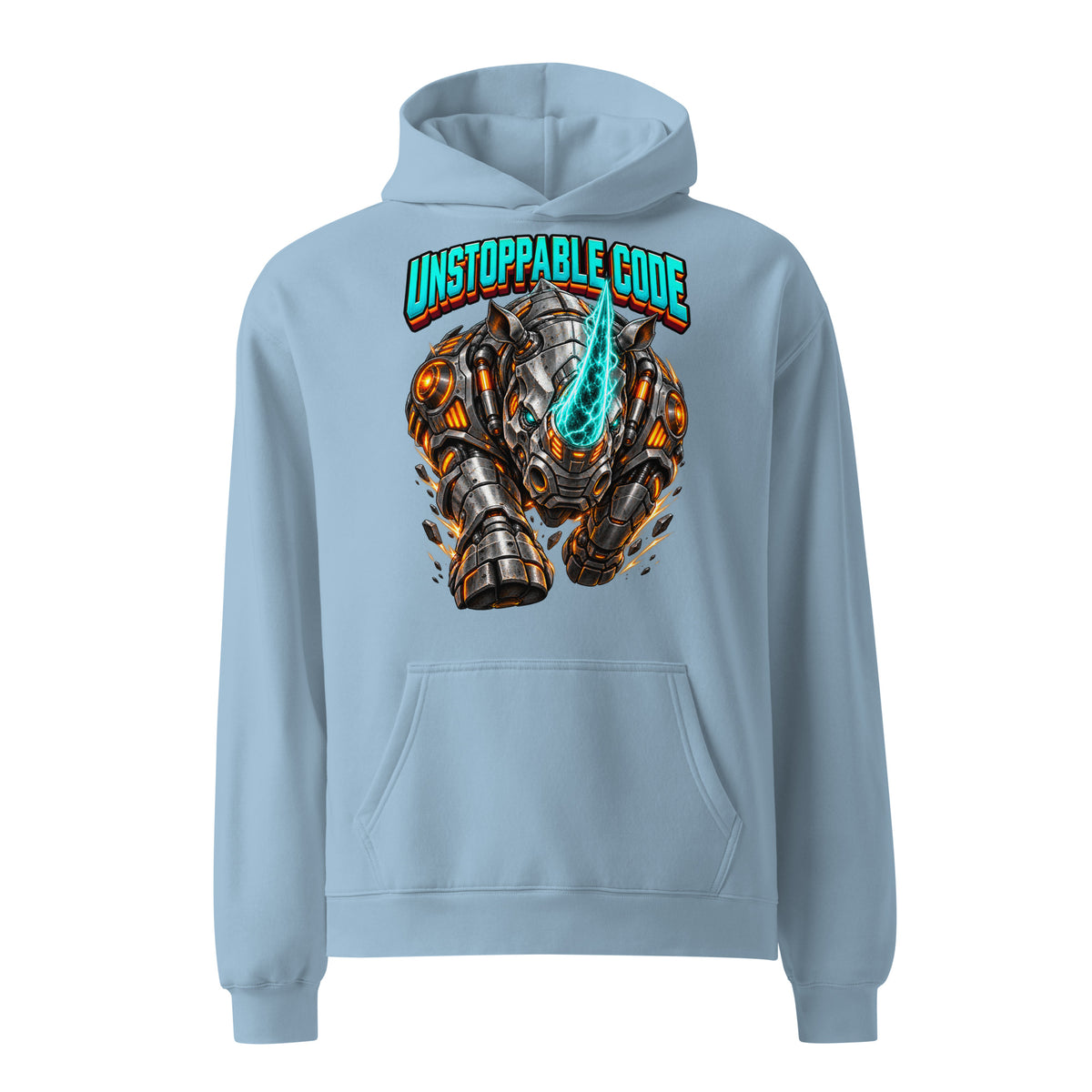 Cyberpunk Animals Lovers | Unisex Oversized Hoodie — UNSTOPPABLE CODE by printfluence