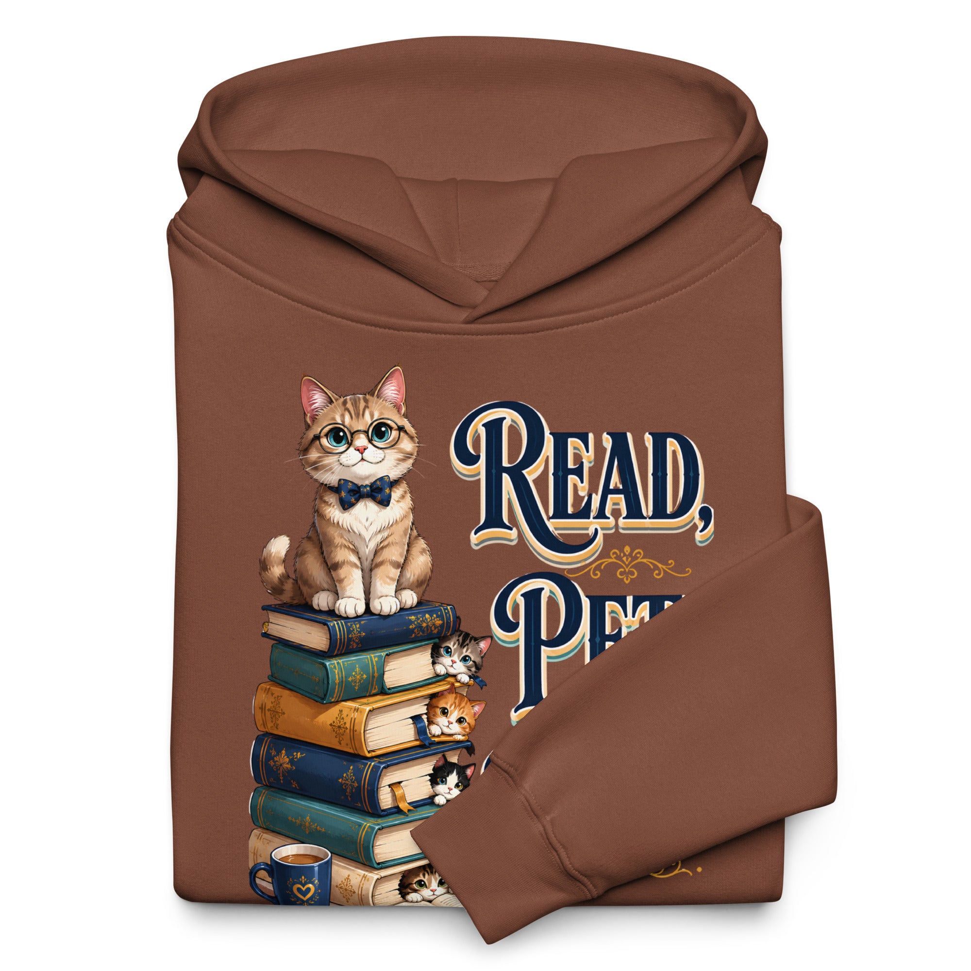 Elite Read Pet Repeat - Premium Luxury Oversized Hoodie for Cat Lovers by printfluence.net