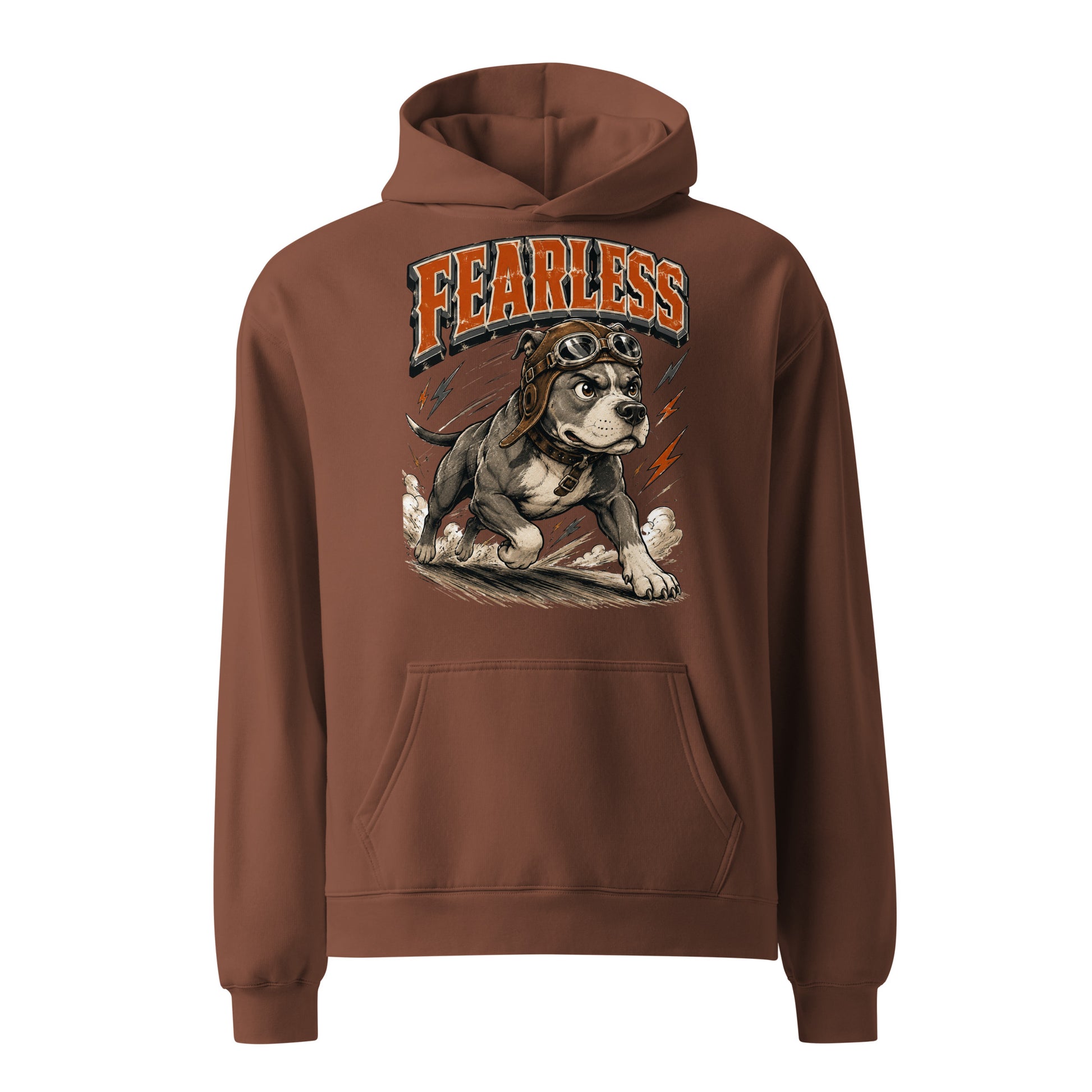 Pitbull Lovers Unisex Oversized Hoodie Fearless by printfluence.net