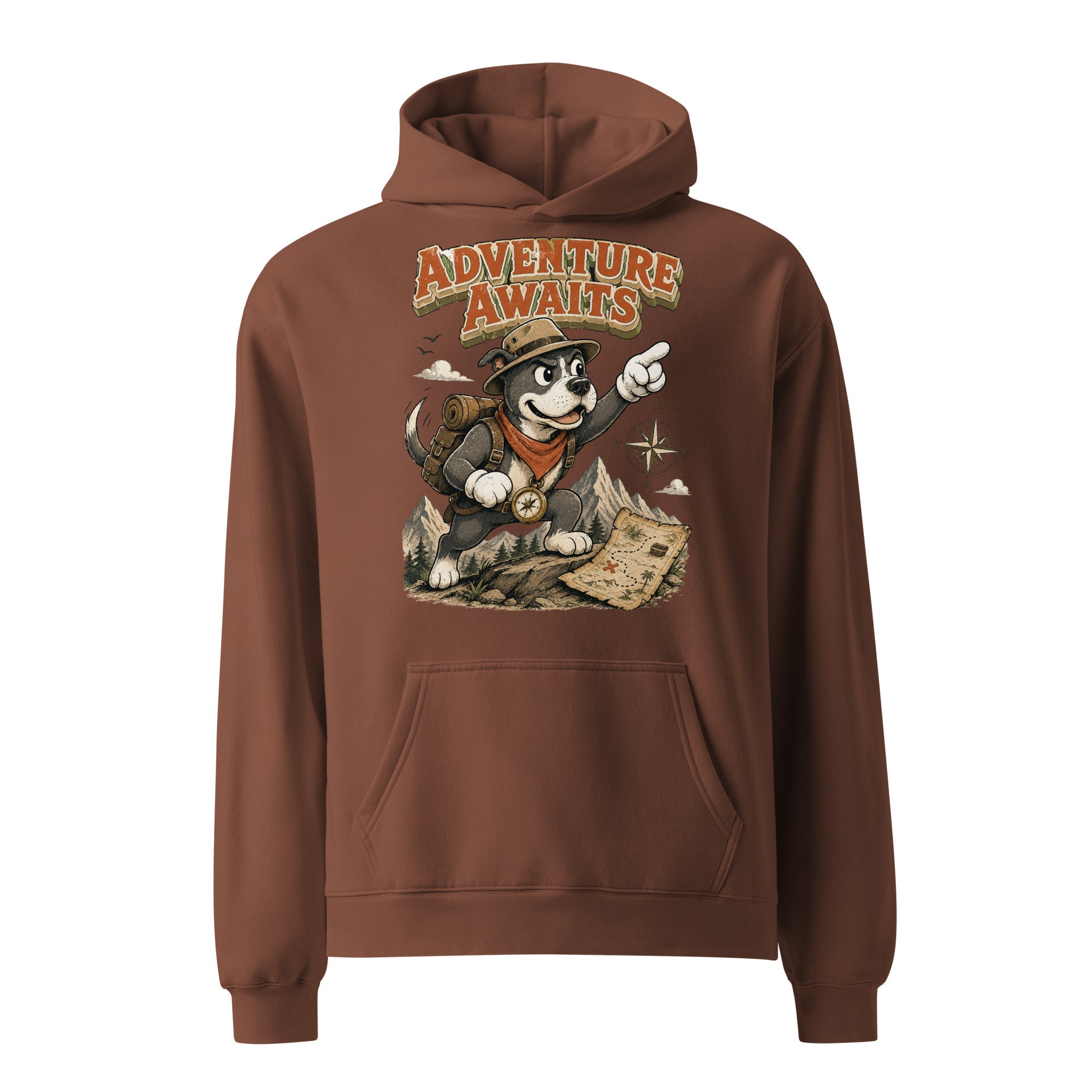 Pitbull Lovers | Unisex Organic Cotton T-Shirt - Adventure Awaits Explorer Dog by printfluence.net