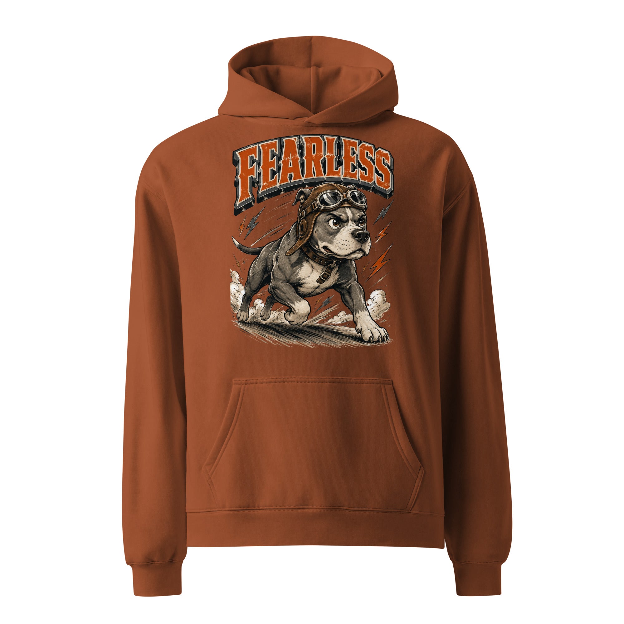 Pitbull Lovers Unisex Oversized Hoodie Fearless by printfluence.net