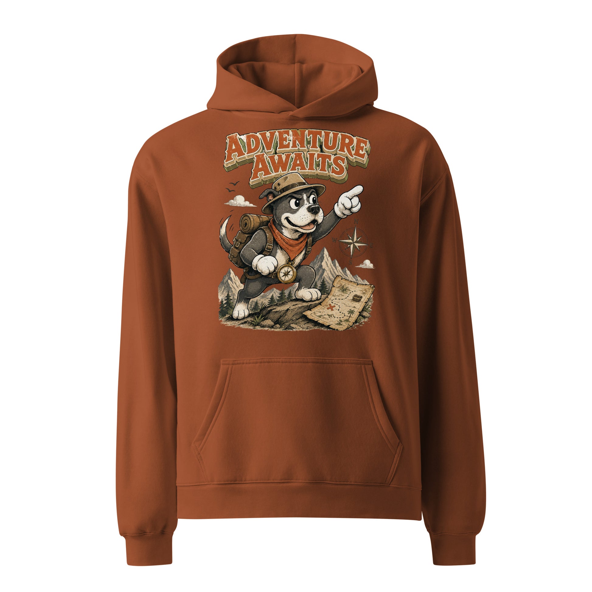 Pitbull Lovers | Unisex Organic Cotton T-Shirt - Adventure Awaits Explorer Dog by printfluence.net