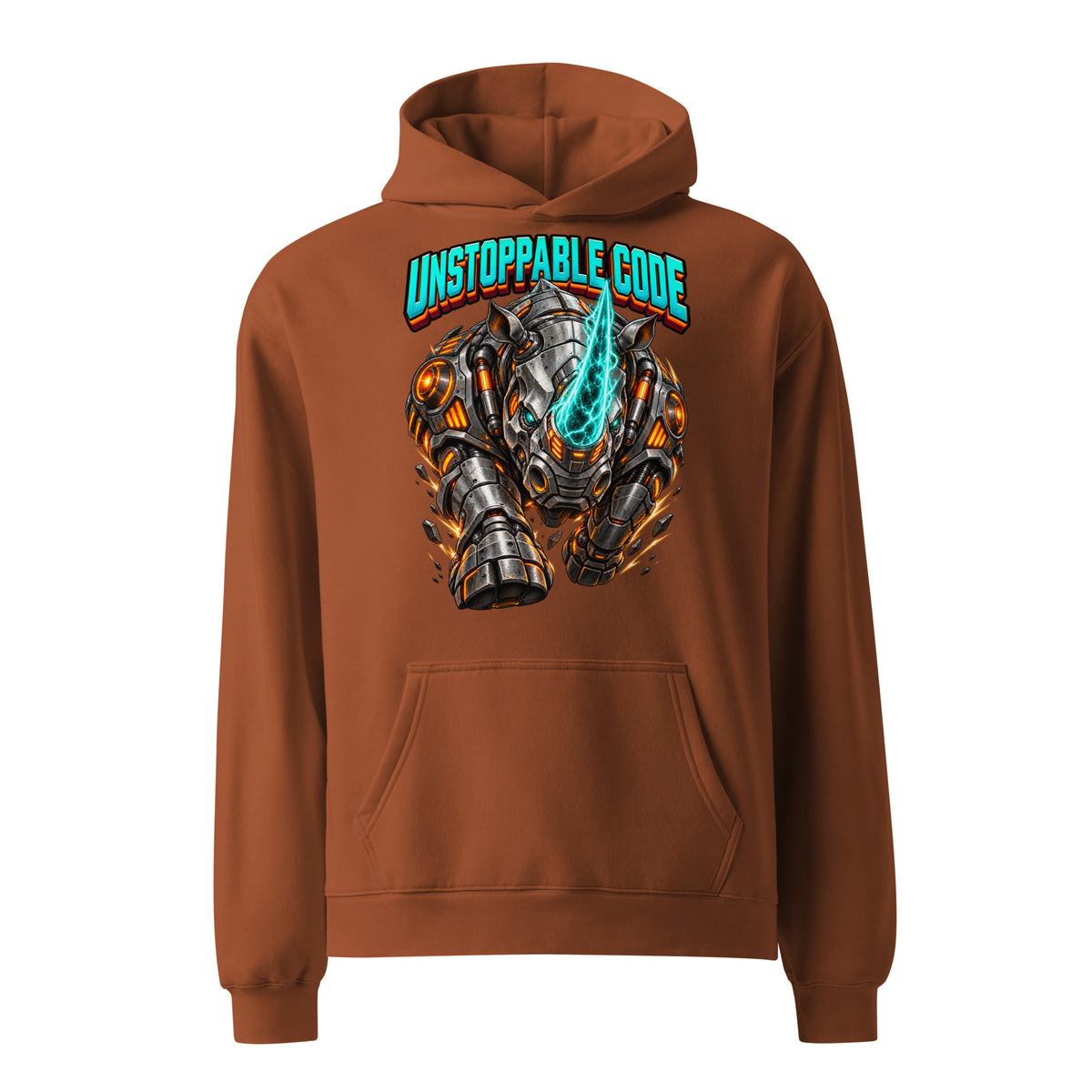 Cyberpunk Animals Lovers | Unisex Oversized Hoodie — UNSTOPPABLE CODE by printfluence