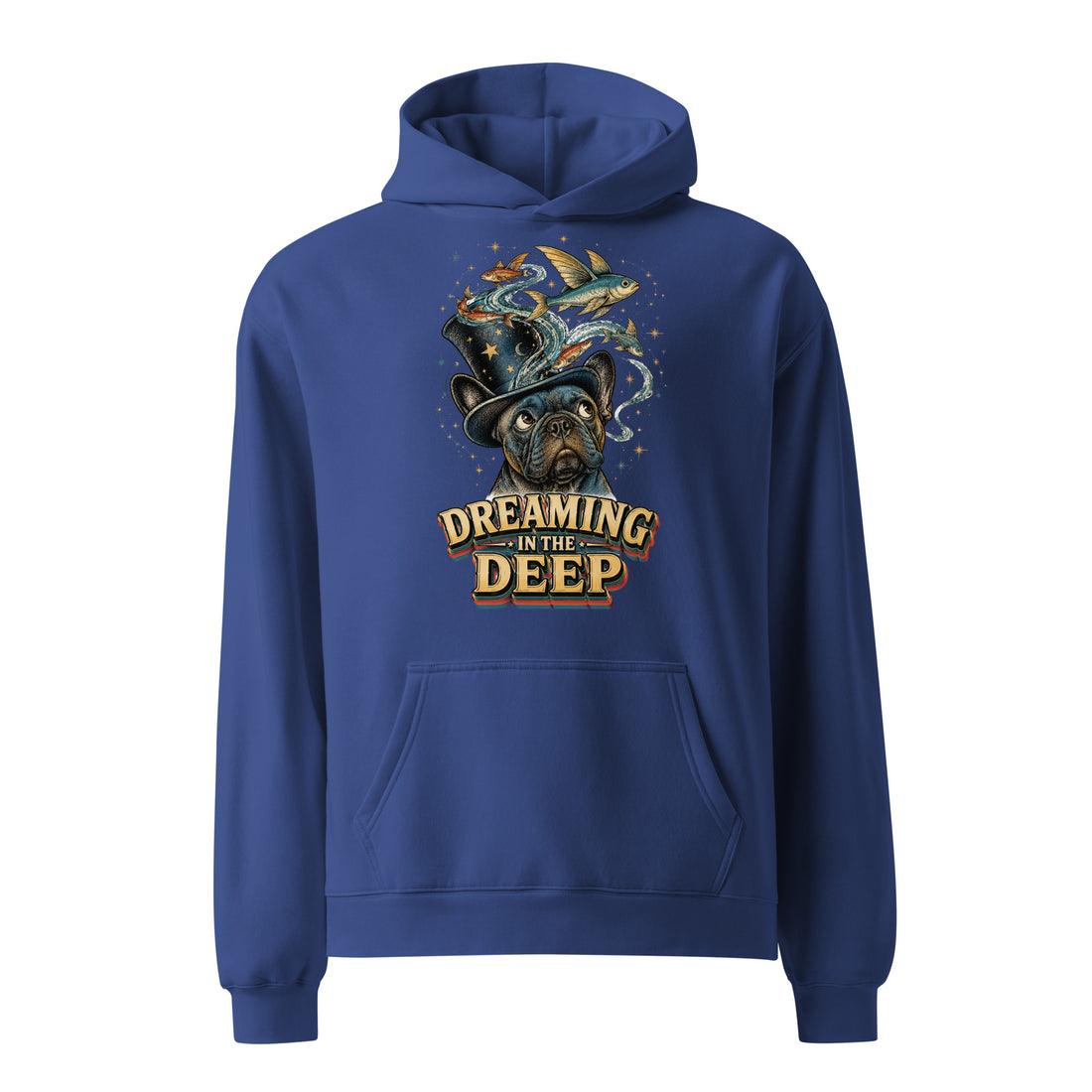 French Bulldog Dreaming in the Deep Oversized Hoodie – Premium Heavyweight Pullover for Frenchie Lovers H-10 by printfluence.net