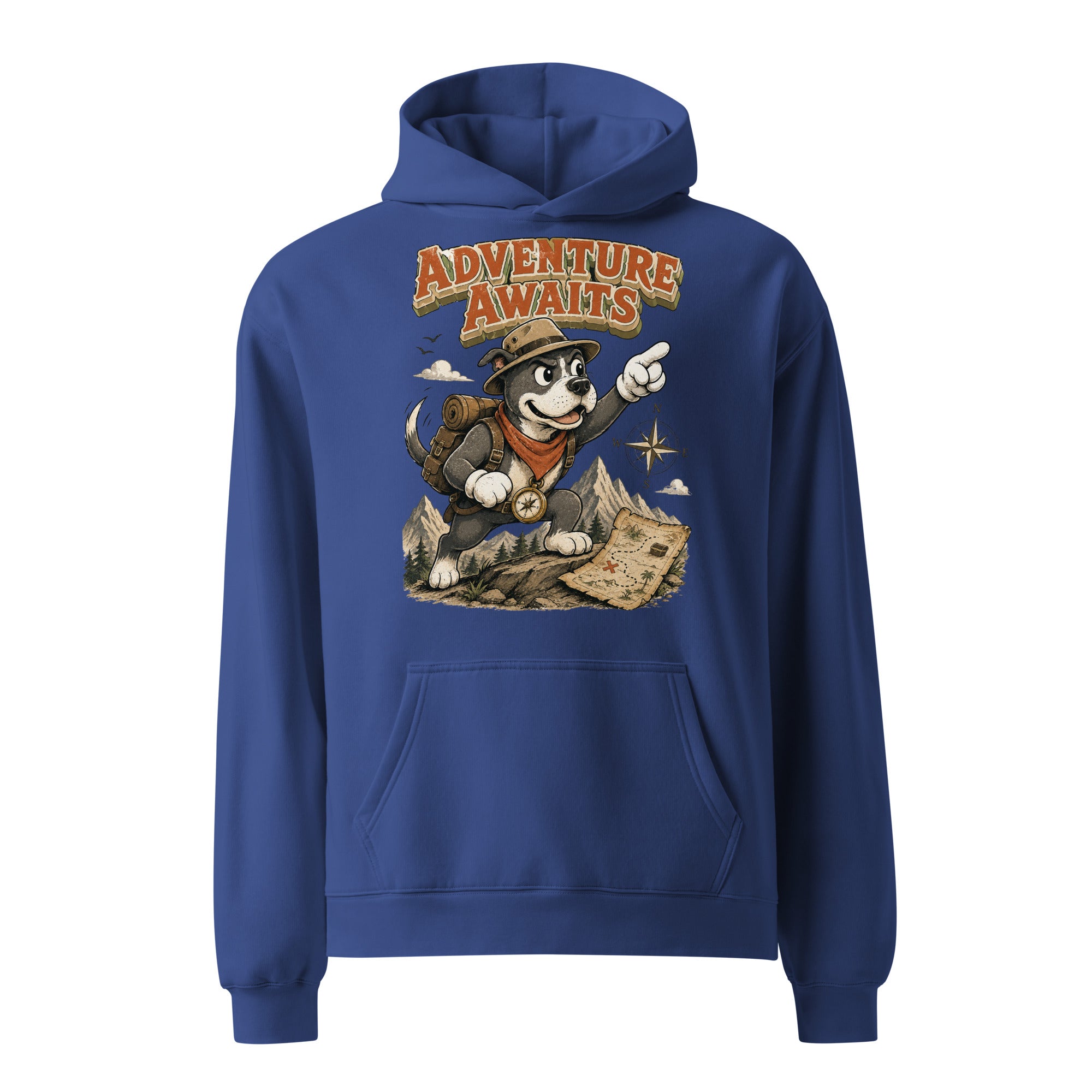 Pitbull Lovers | Unisex Organic Cotton T-Shirt - Adventure Awaits Explorer Dog by printfluence.net