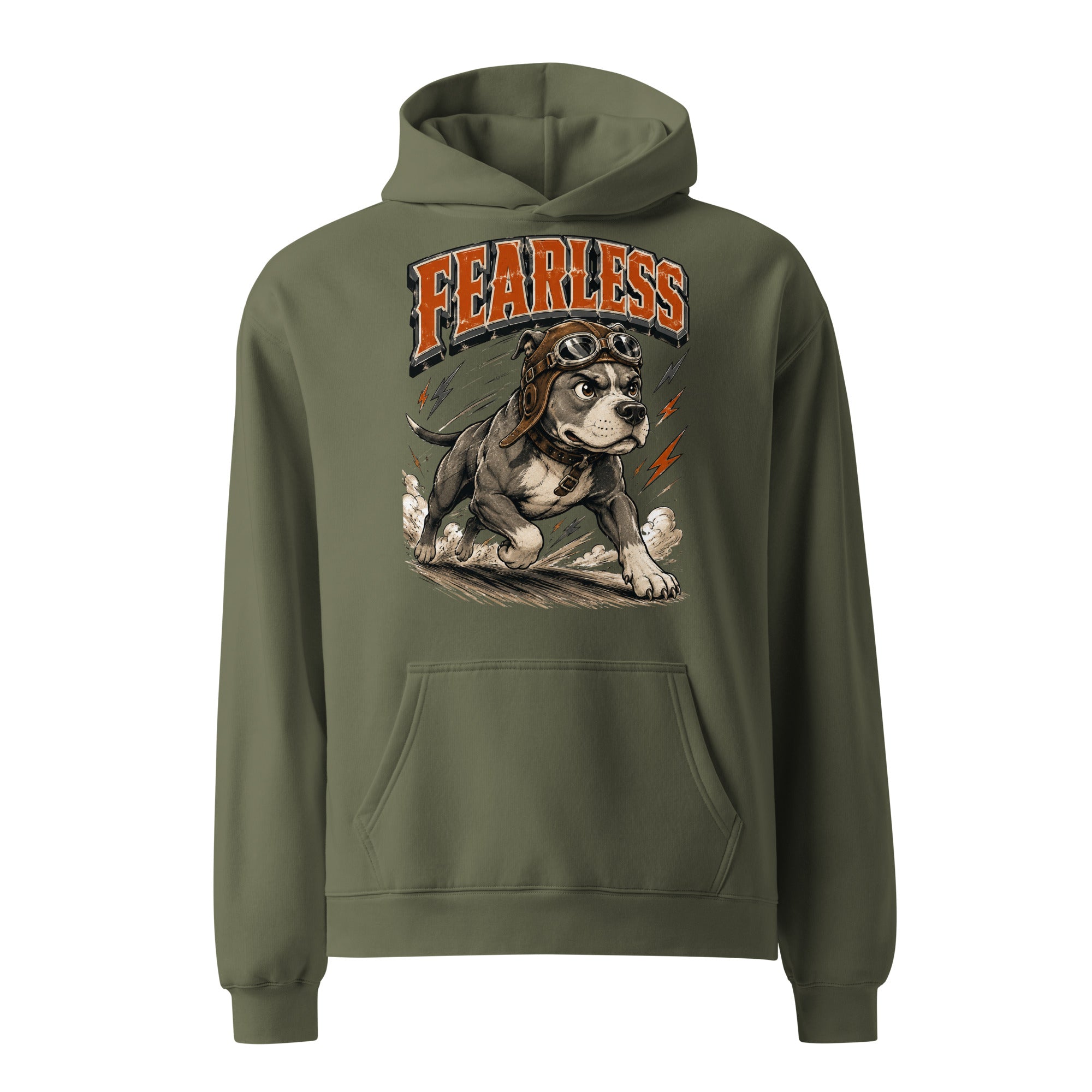 Pitbull Lovers Unisex Oversized Hoodie Fearless by printfluence.net