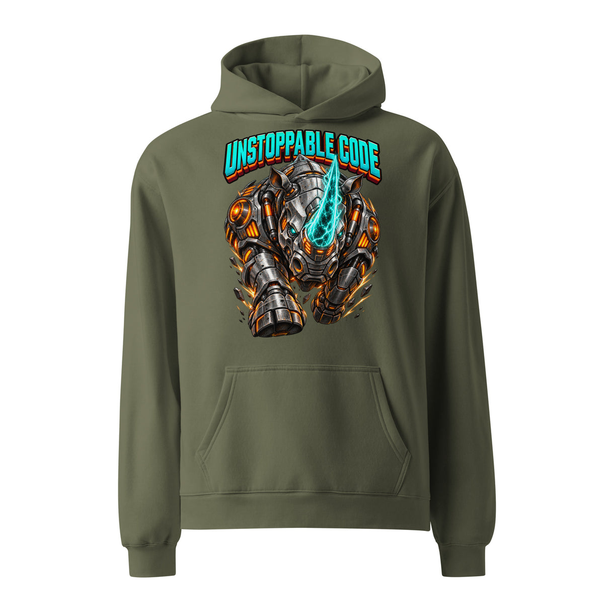 Cyberpunk Animals Lovers | Unisex Oversized Hoodie — UNSTOPPABLE CODE by printfluence