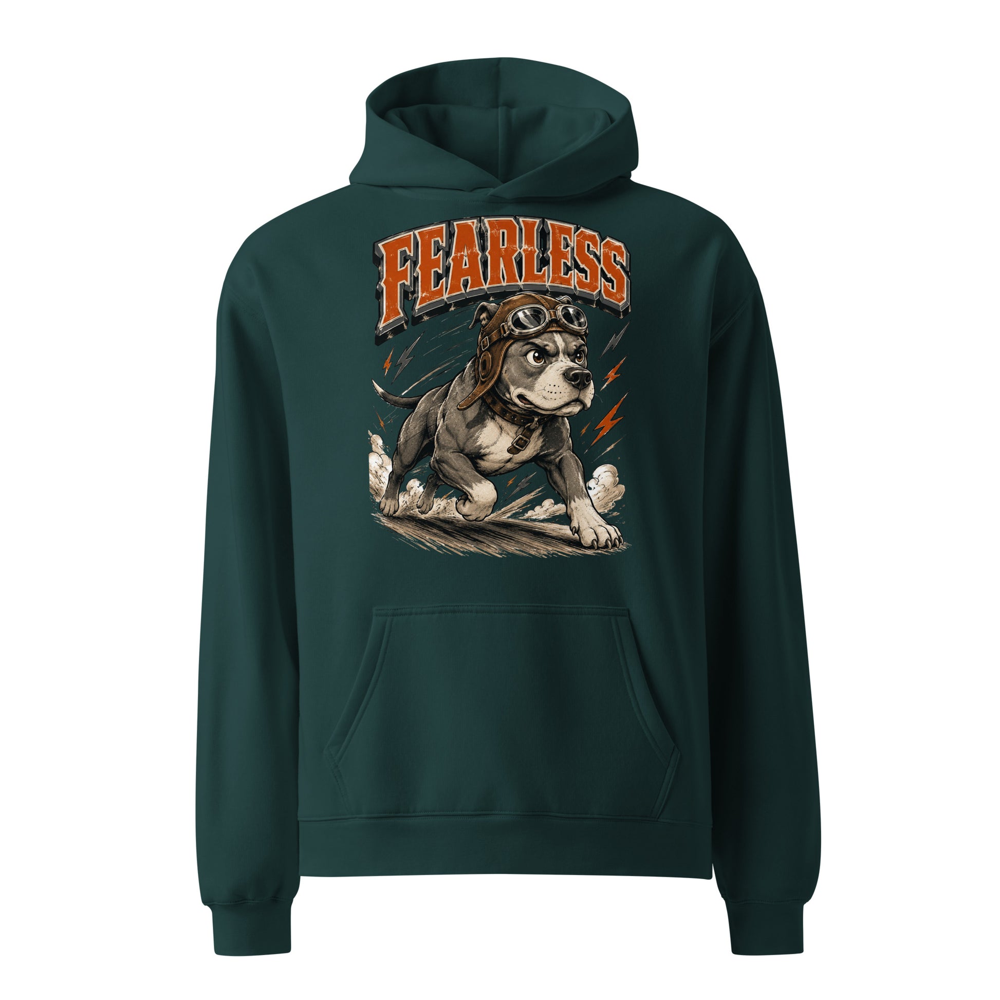 Pitbull Lovers Unisex Oversized Hoodie Fearless by printfluence.net