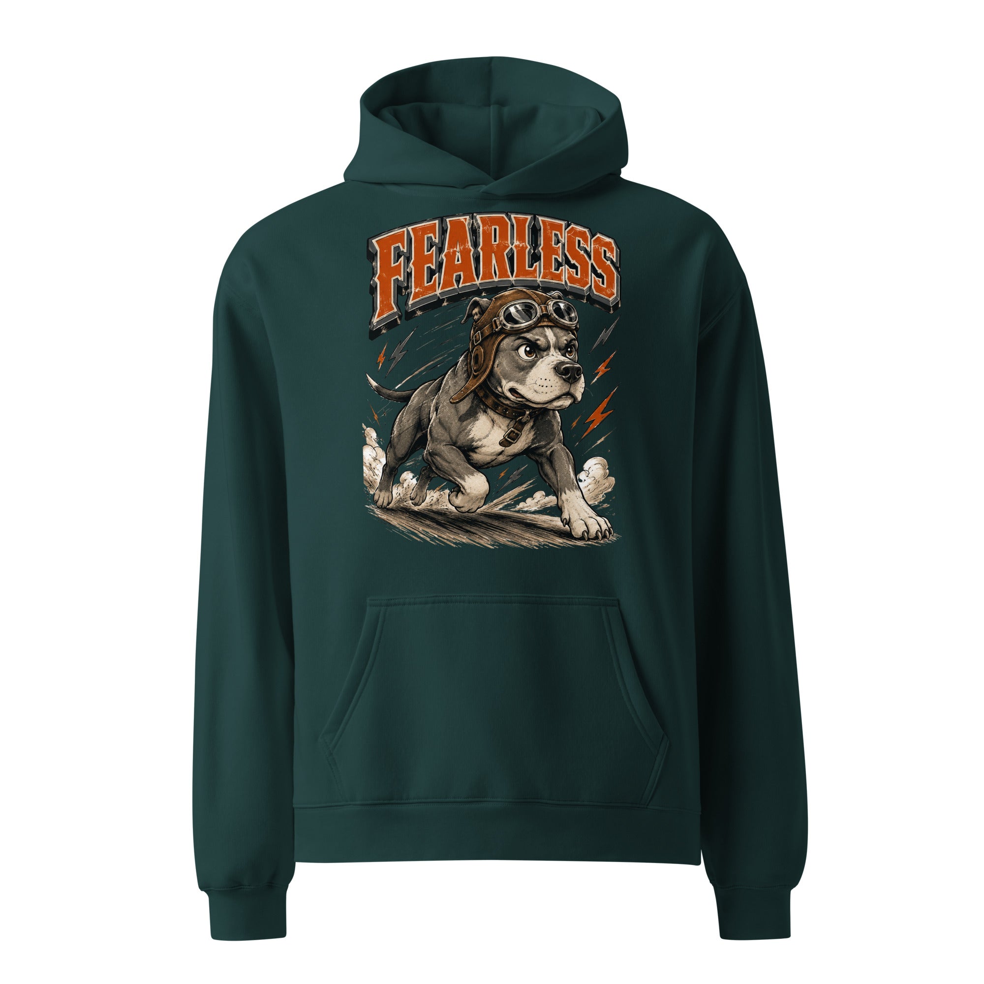 Pitbull Lovers Unisex Oversized Hoodie Fearless by printfluence.net