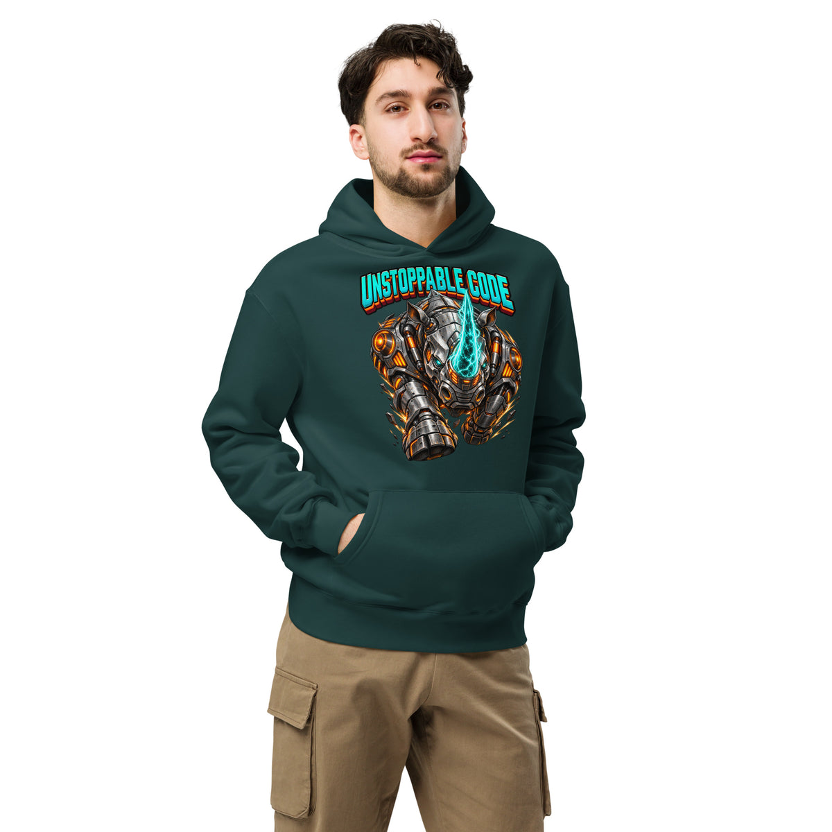 Cyberpunk Animals Lovers | Unisex Oversized Hoodie — UNSTOPPABLE CODE by printfluence