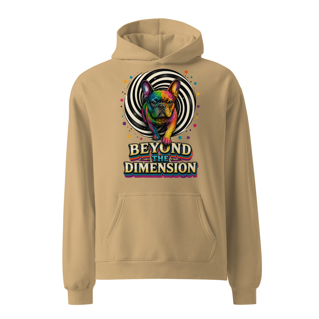Beyond the Dimension Frenchie Oversized Hoodie - French Bulldog Lovers Pullover H-10 by printfluence.net