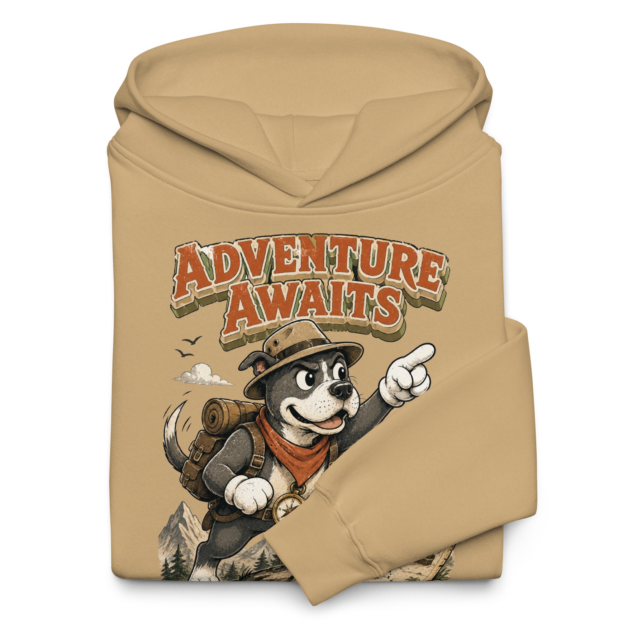 Pitbull Lovers | Unisex Organic Cotton T-Shirt - Adventure Awaits Explorer Dog by printfluence.net