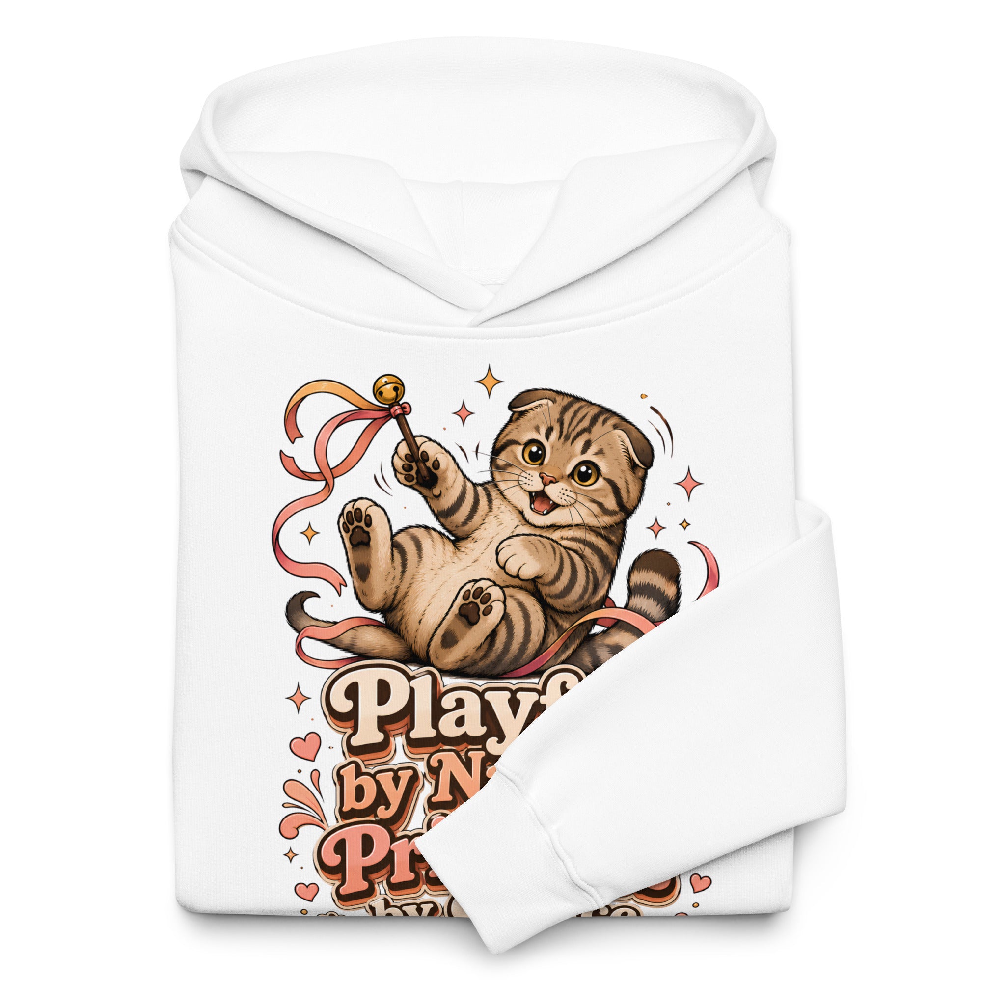 Cat Lovers Unisex Oversized Hoodie Playful by Nature, Priceless by Choice by printfluence.net