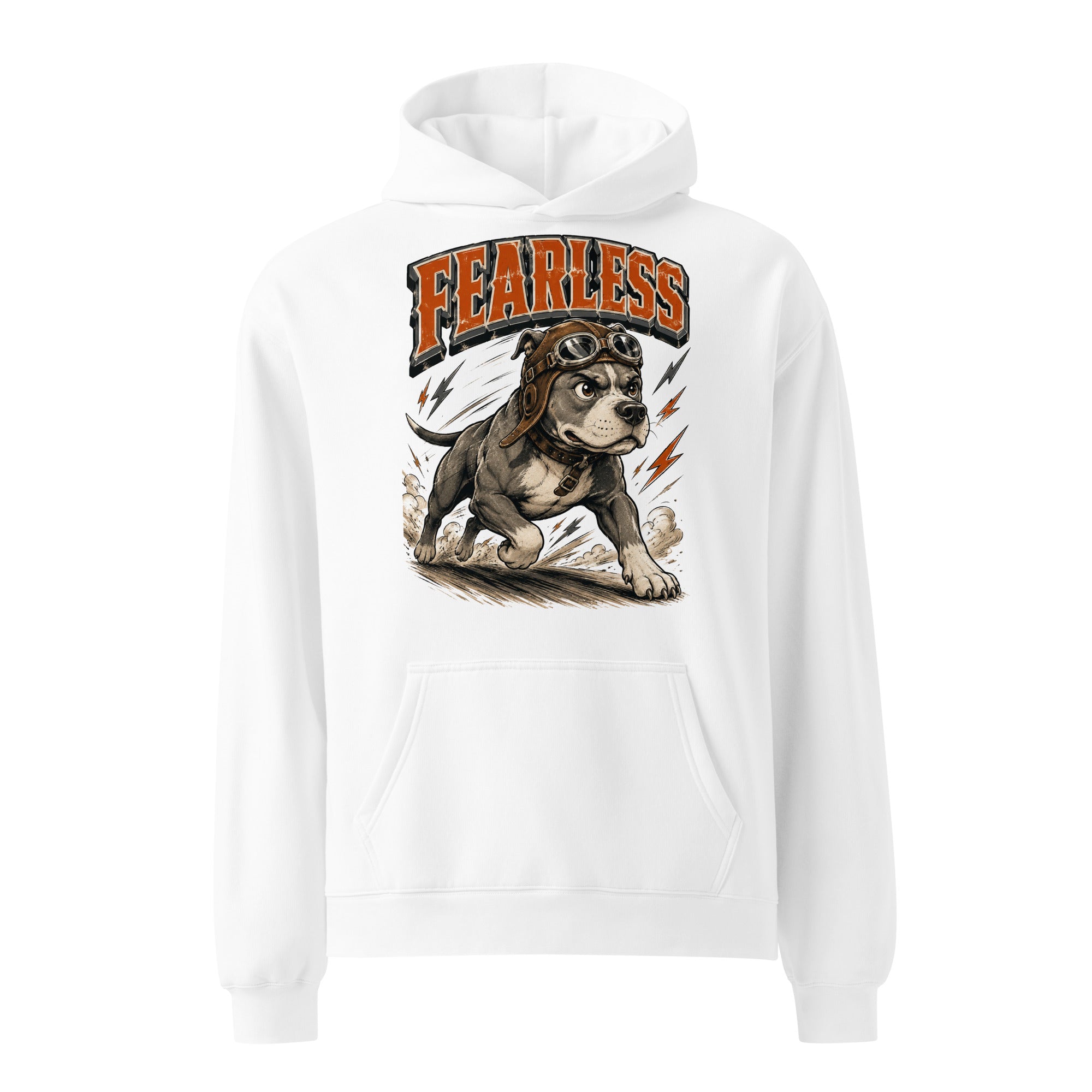 Pitbull Lovers Unisex Oversized Hoodie Fearless by printfluence.net