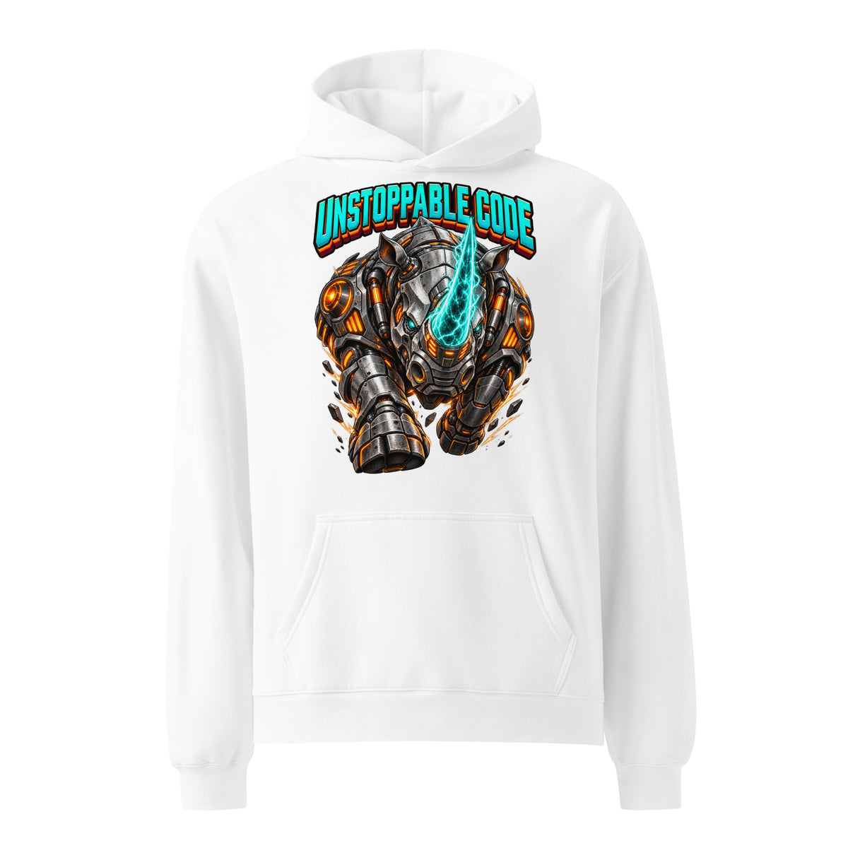 Cyberpunk Animals Lovers | Unisex Oversized Hoodie — UNSTOPPABLE CODE by printfluence