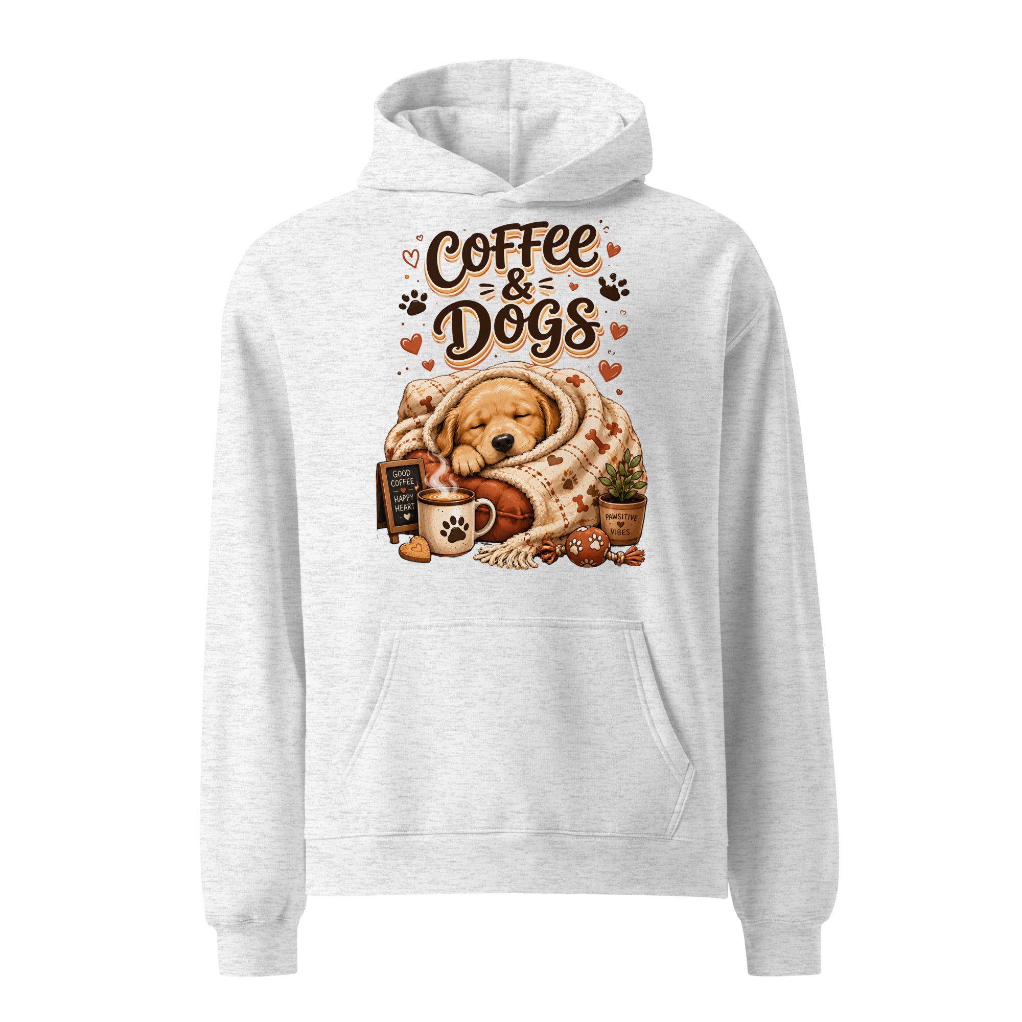 Elite Coffee And Dogs - Premium Luxury Golden Retriever Dog Lovers Oversized Hoodie by printfluence.net