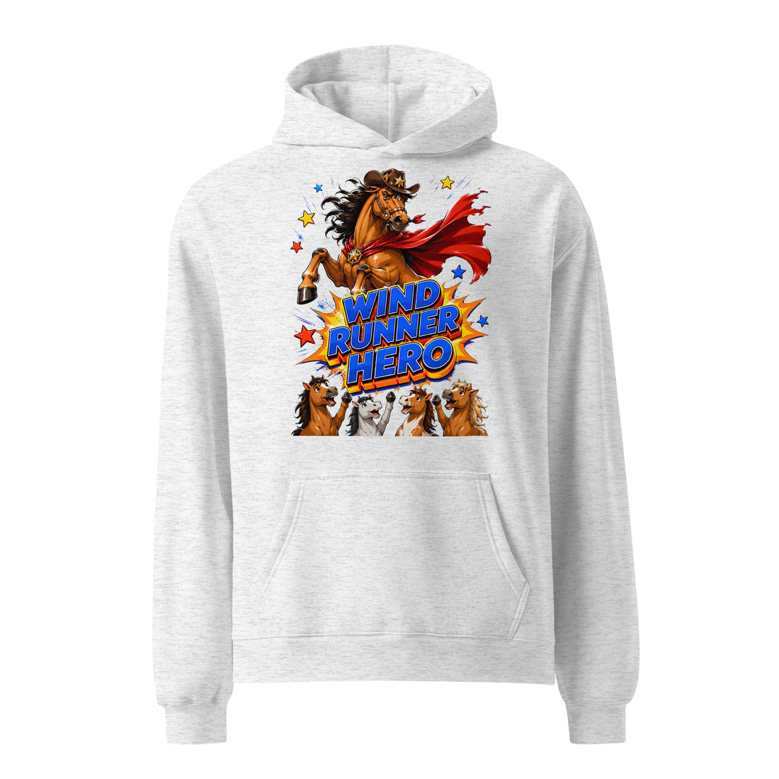 Wind Runner Hero Oversized Hoodie | Premium Horse Lovers Gift by printfluence.net