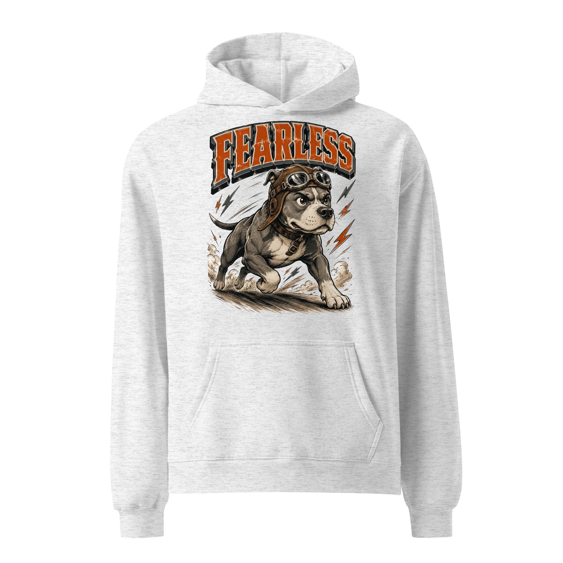 Pitbull Lovers Unisex Oversized Hoodie Fearless by printfluence.net