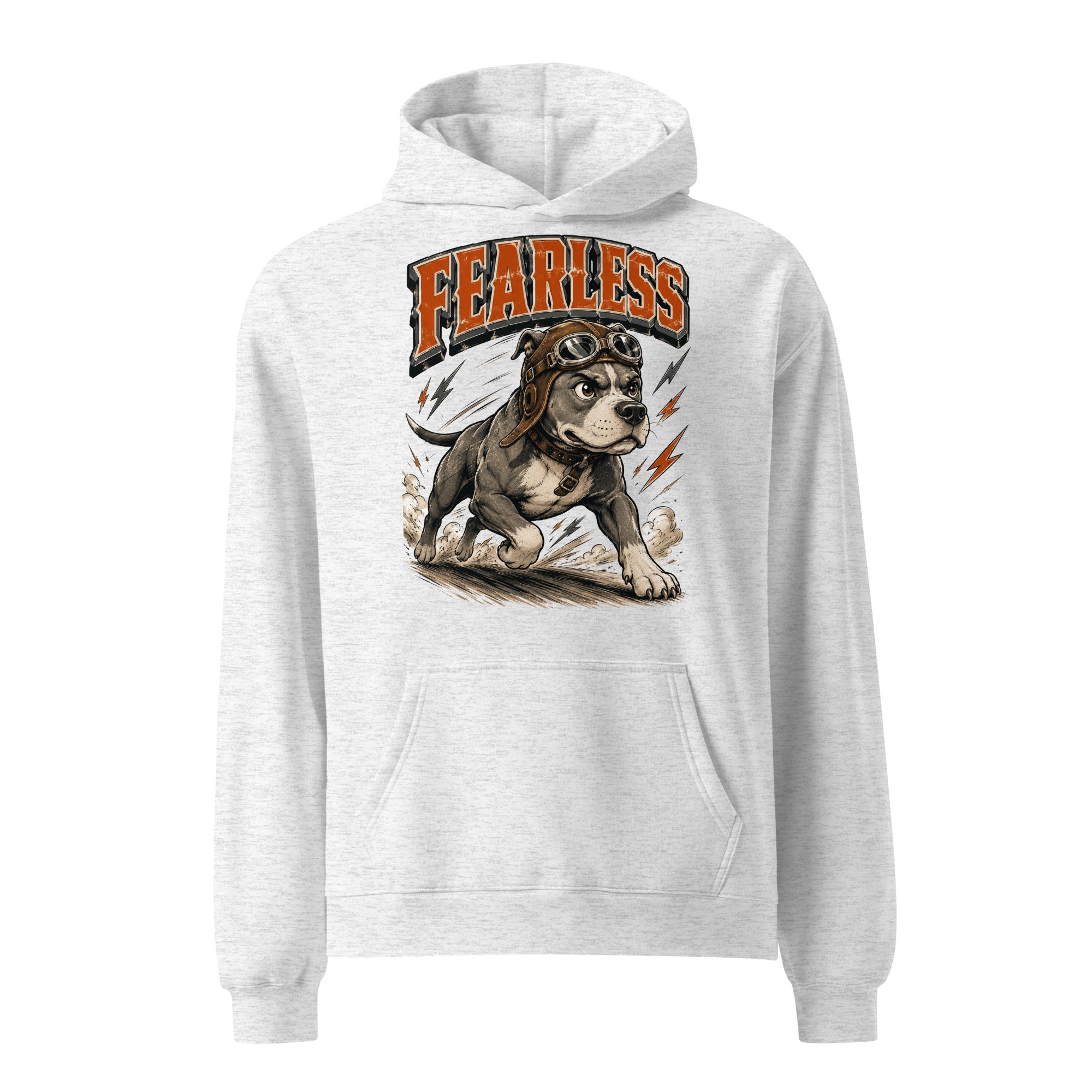 Pitbull Lovers Unisex Oversized Hoodie Fearless by printfluence.net
