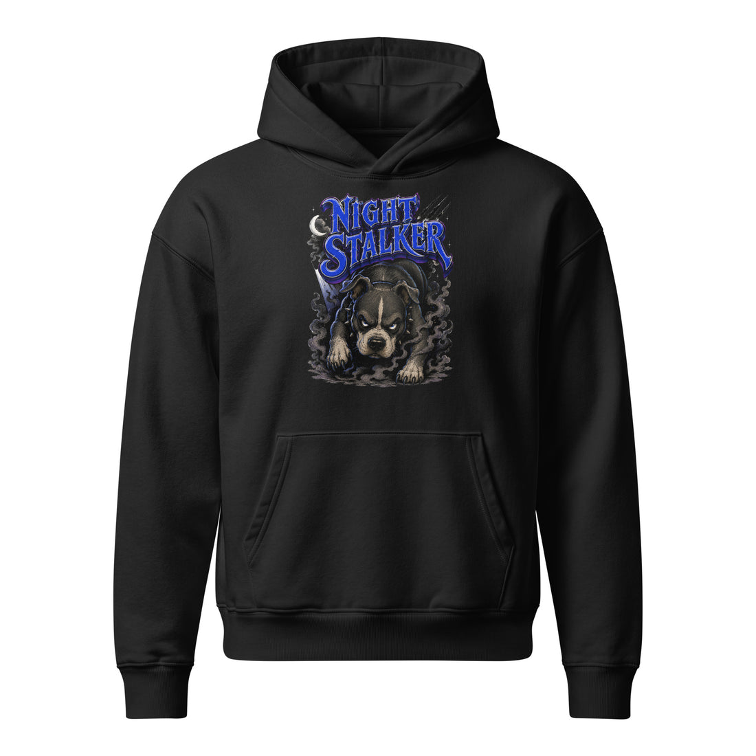 Pitbull Lovers | Unisex Relaxed Mid-Weight Hooded Sweatshirt - Night Stalker by printfluence.net