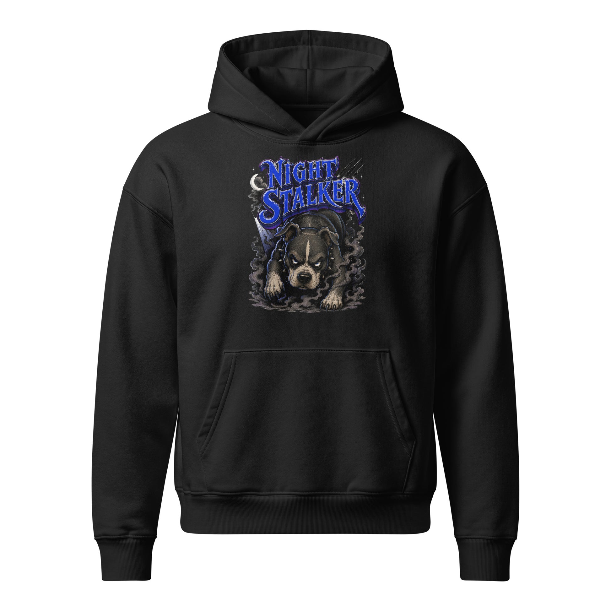 Pitbull Lovers | Unisex Relaxed Mid-Weight Hooded Sweatshirt - Night Stalker by printfluence.net