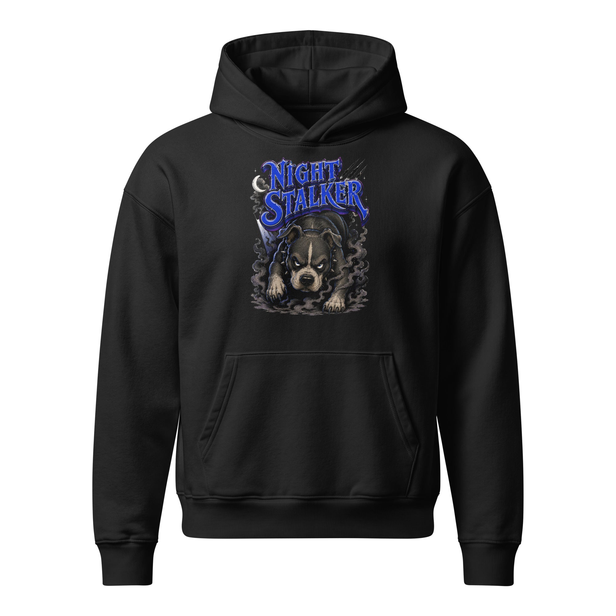 Pitbull Lovers | Unisex Relaxed Mid-Weight Hooded Sweatshirt - Night Stalker by printfluence.net